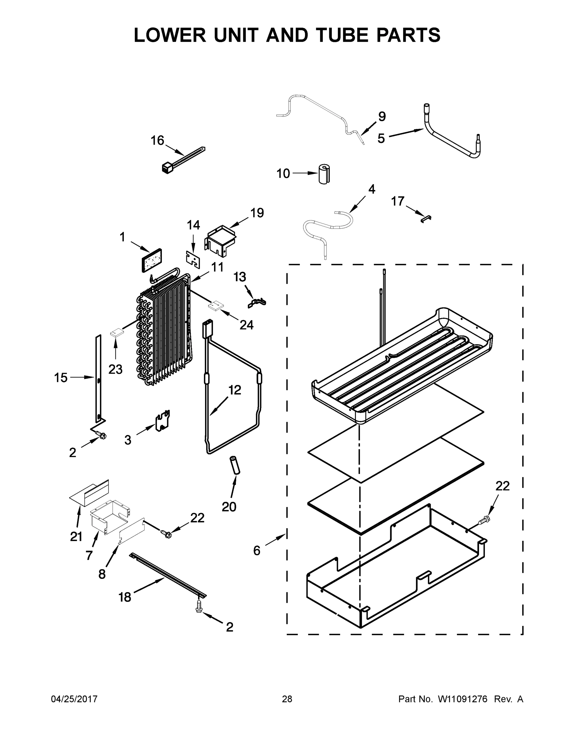 15 - LOWER UNIT AND TUBE PARTS