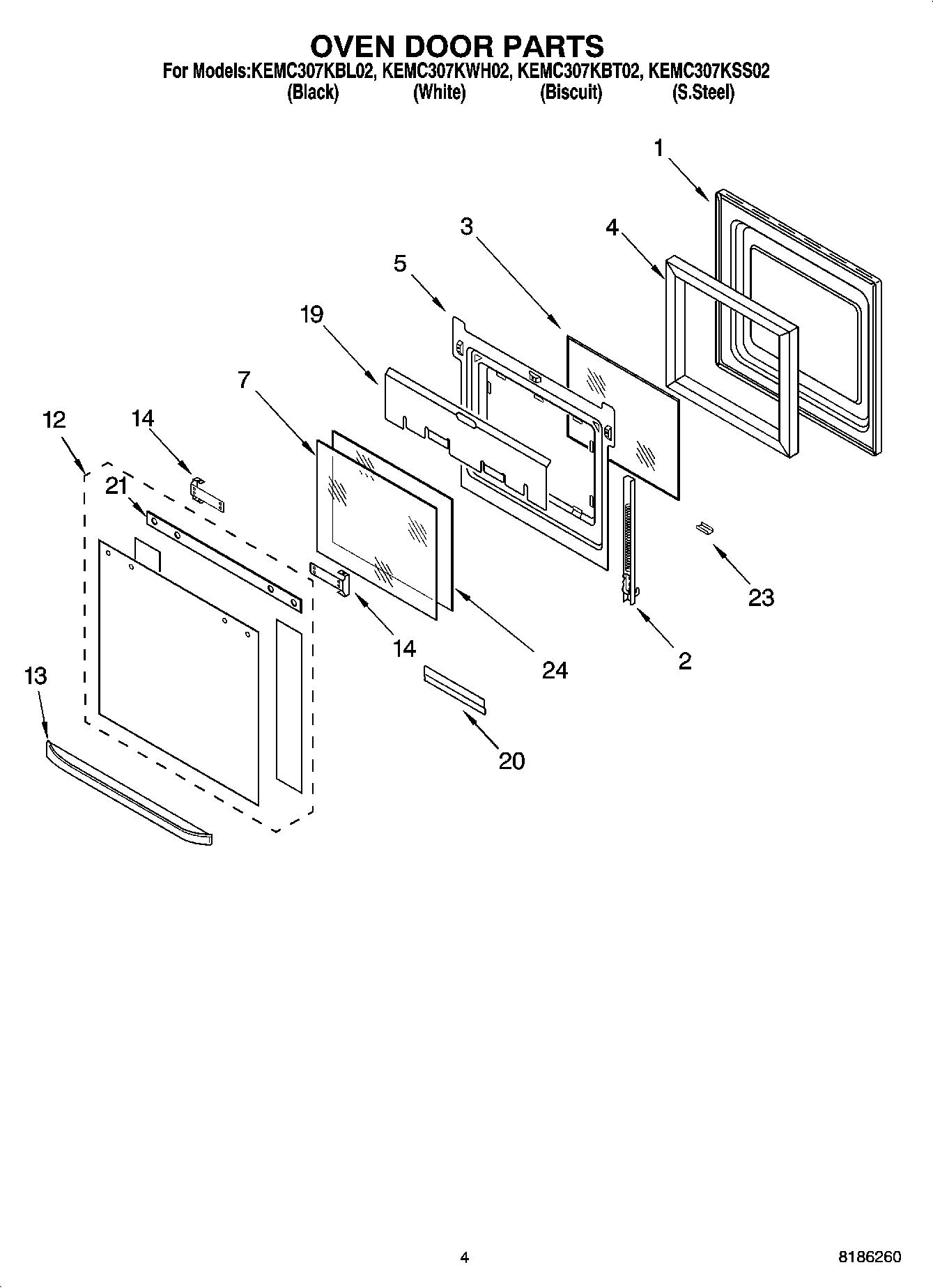 03 - OVEN DOOR PARTS