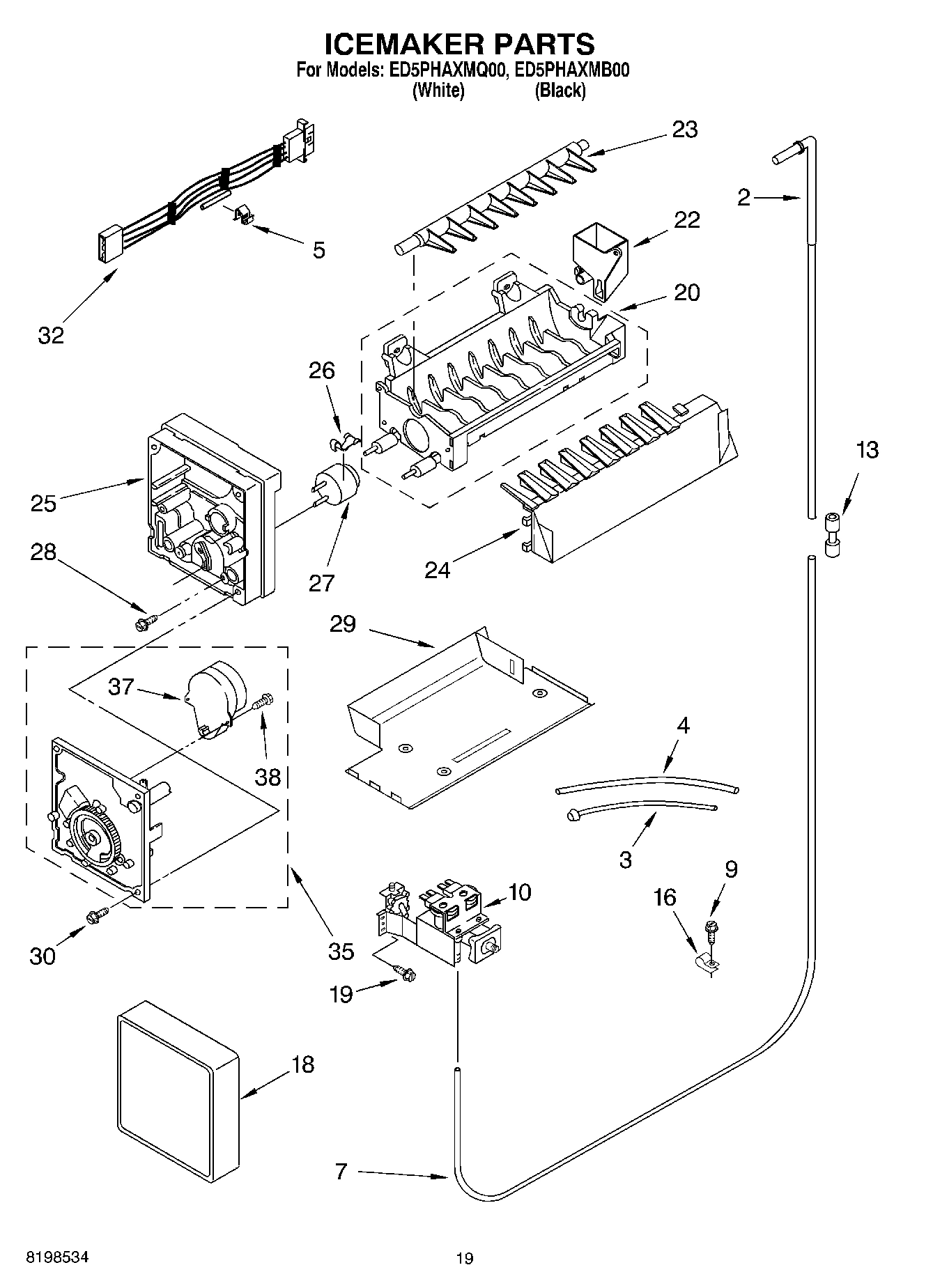 12 - ICEMAKER PARTS, PARTS NOT ILLUSTRATED