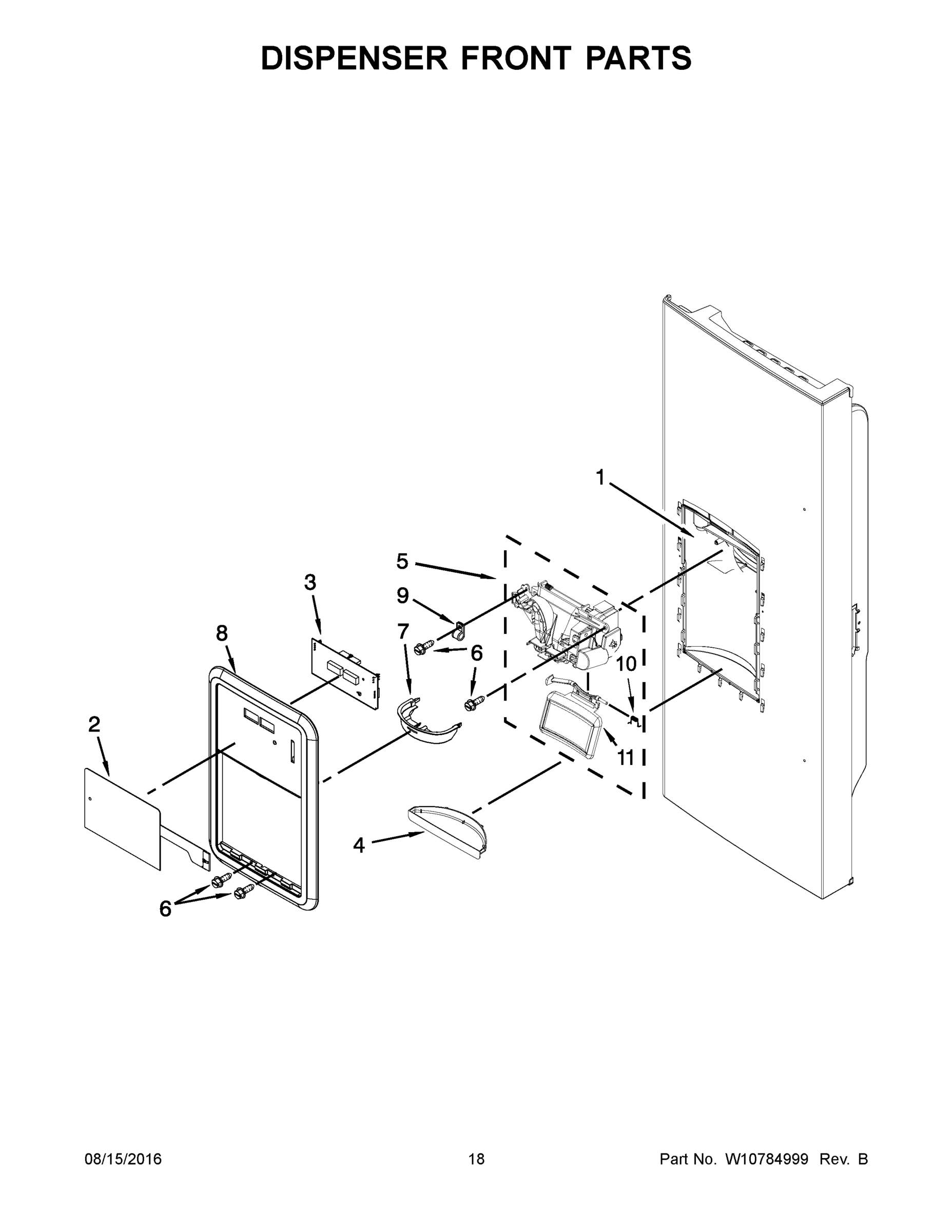 10 - DISPENSER FRONT PARTS