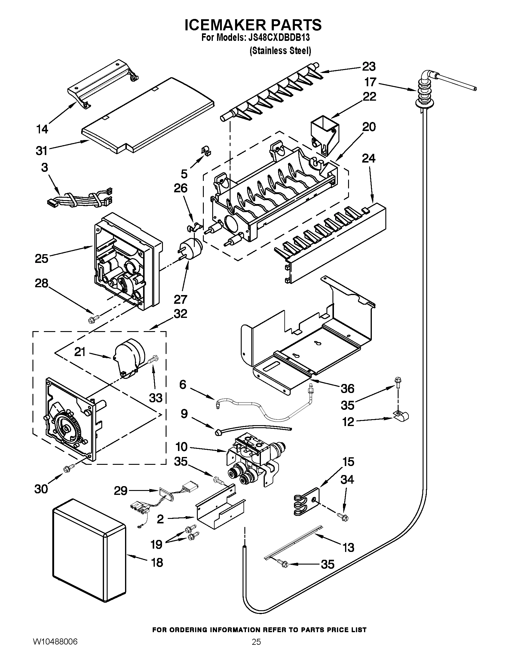 15 - ICEMAKER PARTS