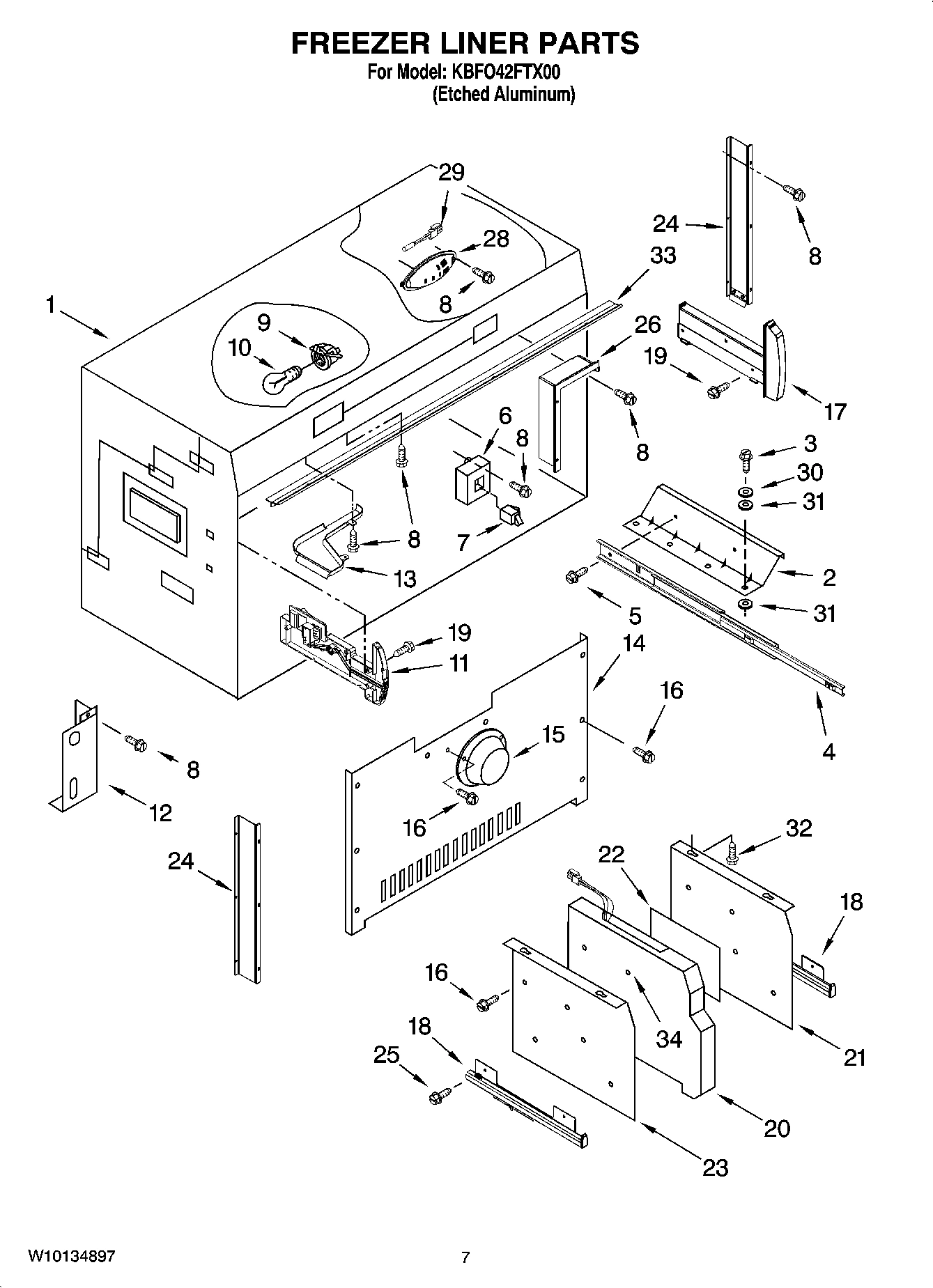 05 - FREEZER LINER PARTS