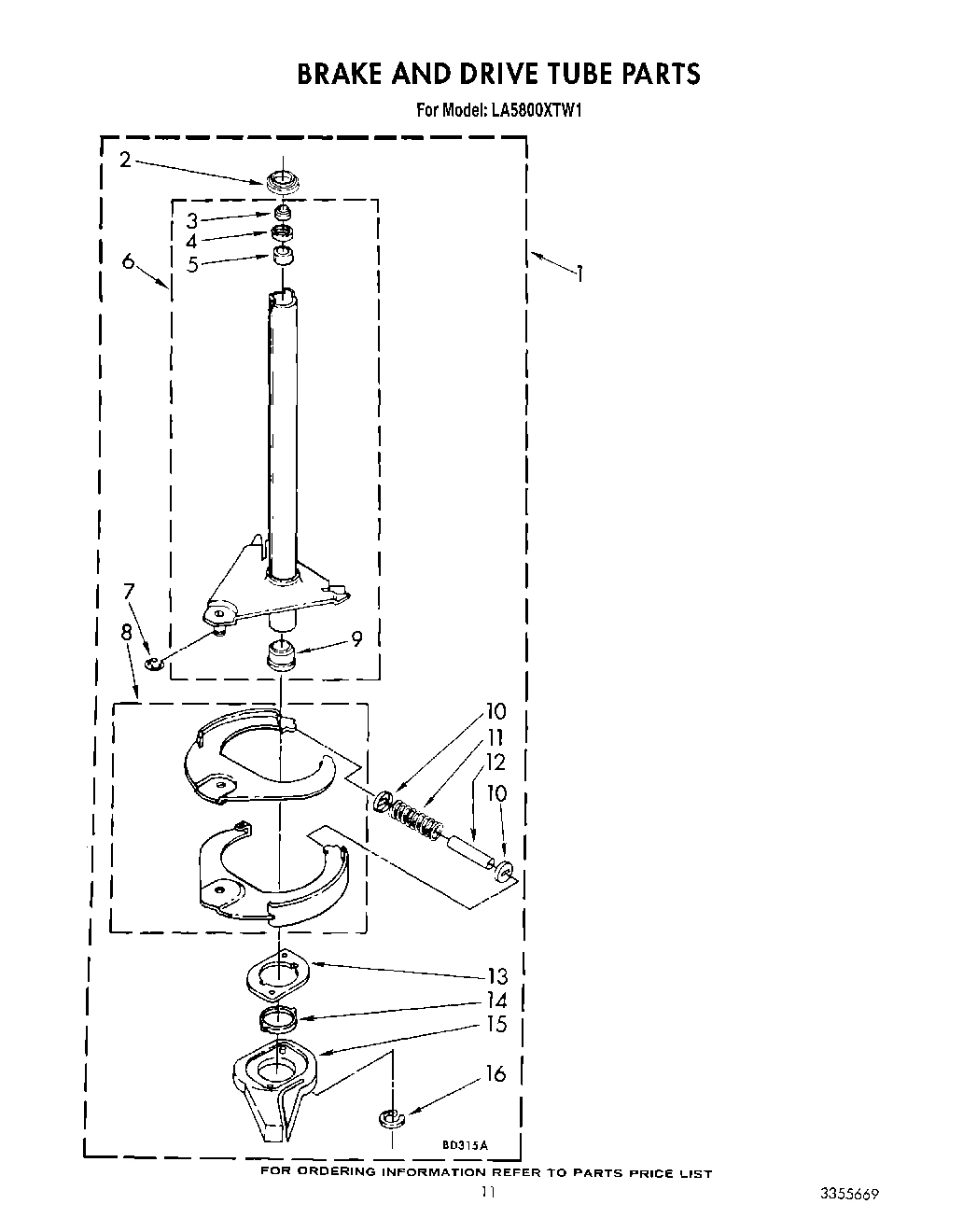 10 - BRAKE AND DRIVE TUBE