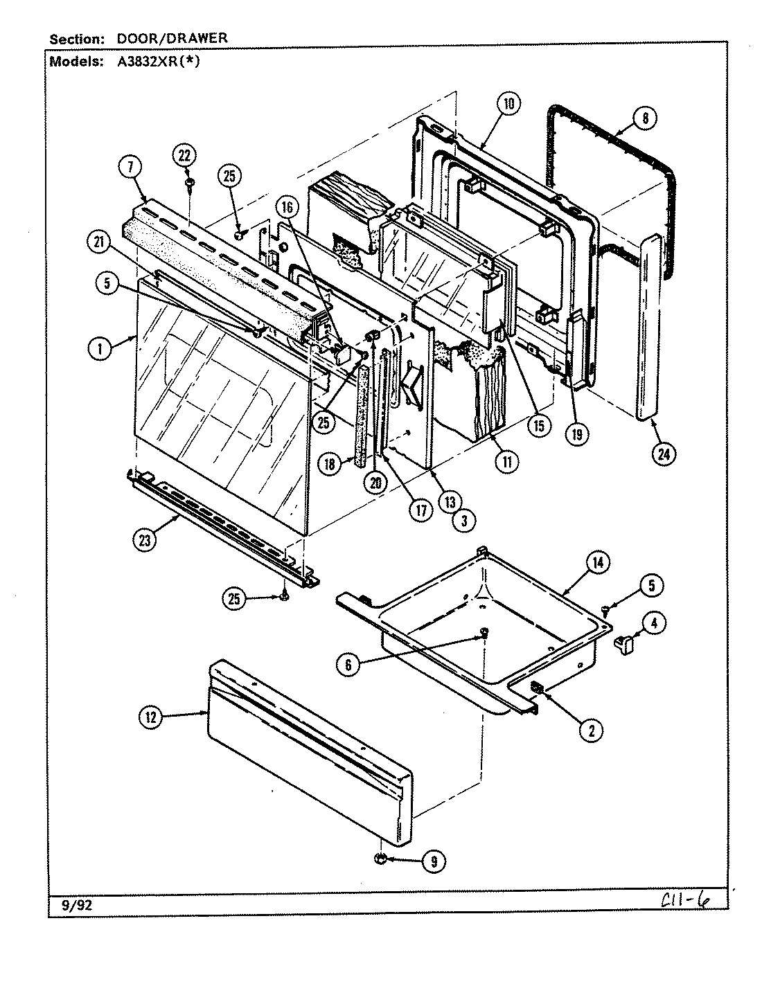 04 - DOOR/DRAWER (A3832XR)