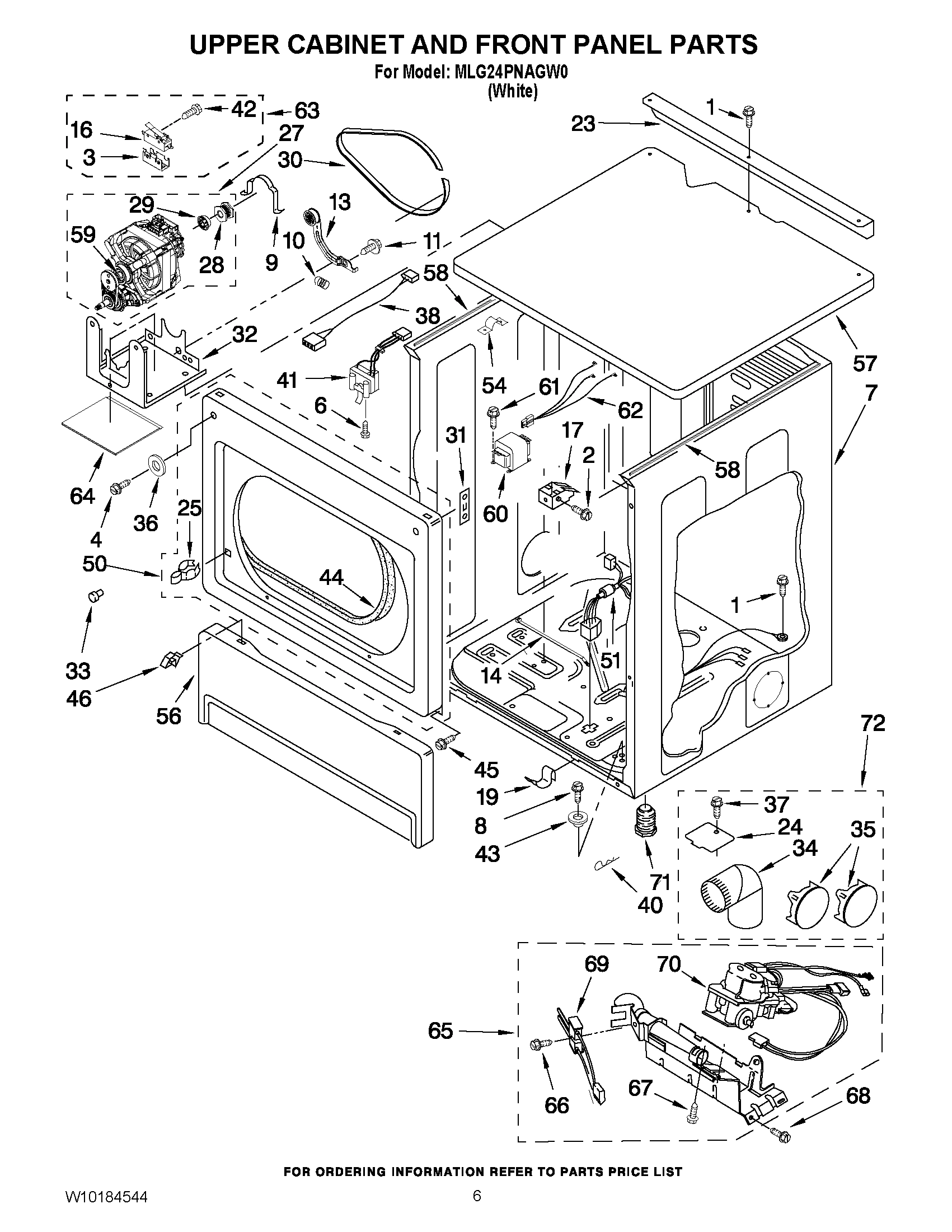 03 - UPPER CABINET AND FRONT PANEL PARTS