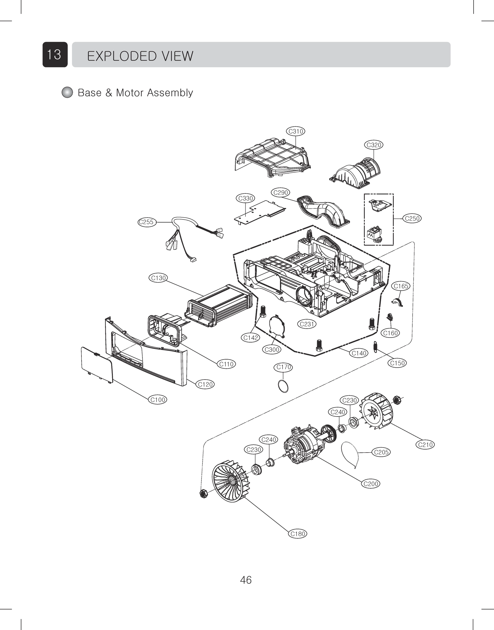 BASE & MOTOR ASSEMBLY