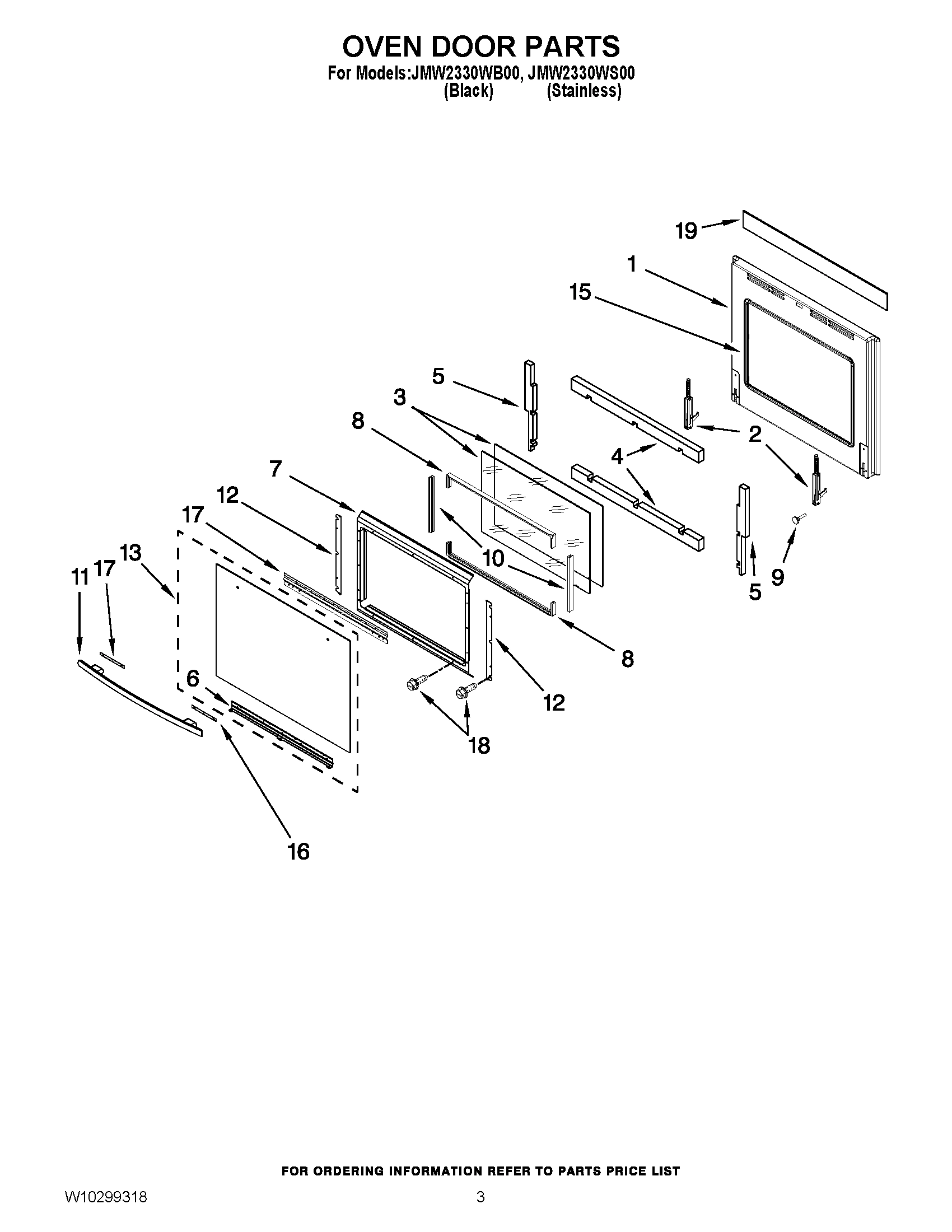 02 - OVEN DOOR PARTS