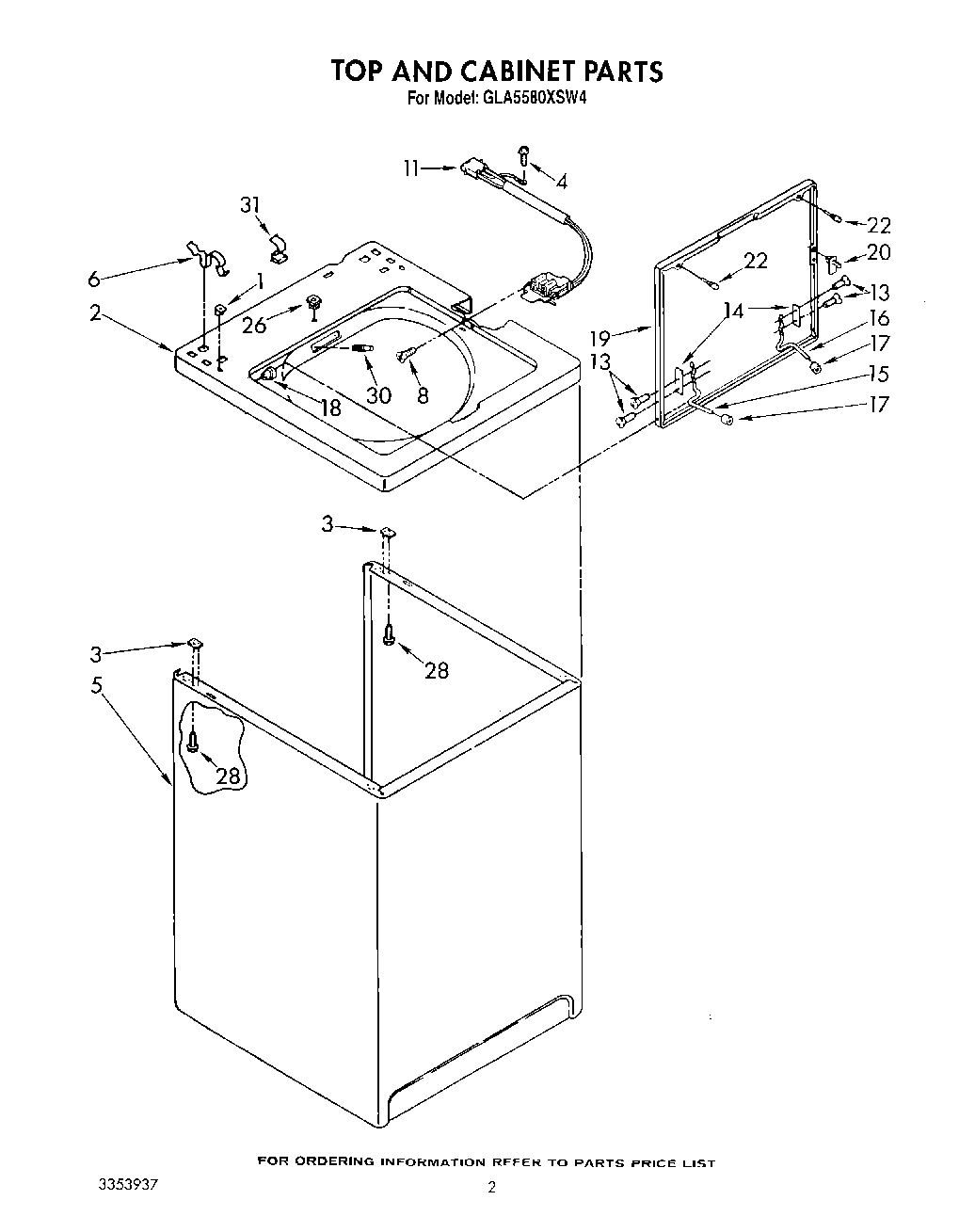02 - TOP AND CABINET, LIT/OPTIONAL