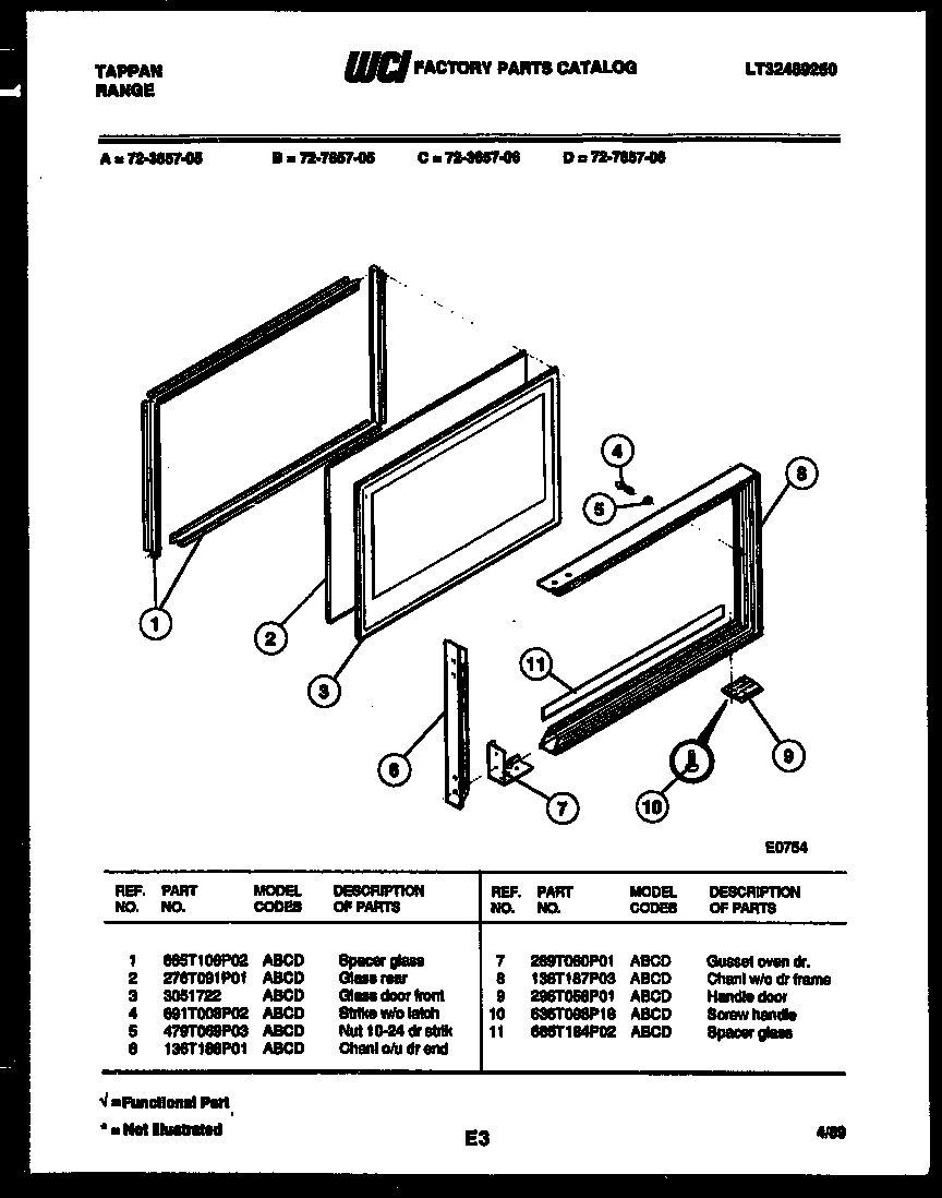 07 - UPPER OVEN DOOR PARTS