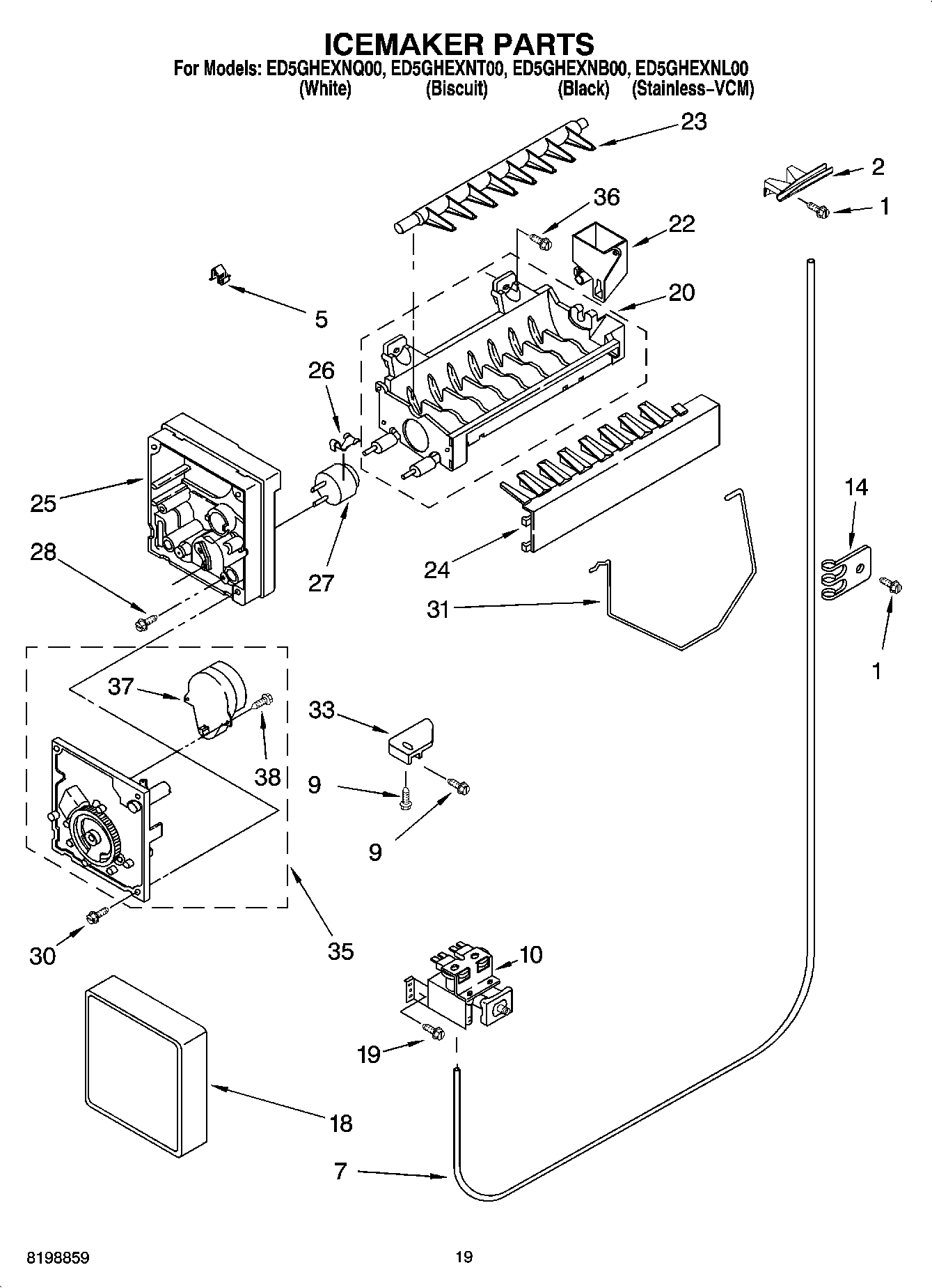 12 - ICEMAKER PARTS, PARTS NOT ILLUSTRATED