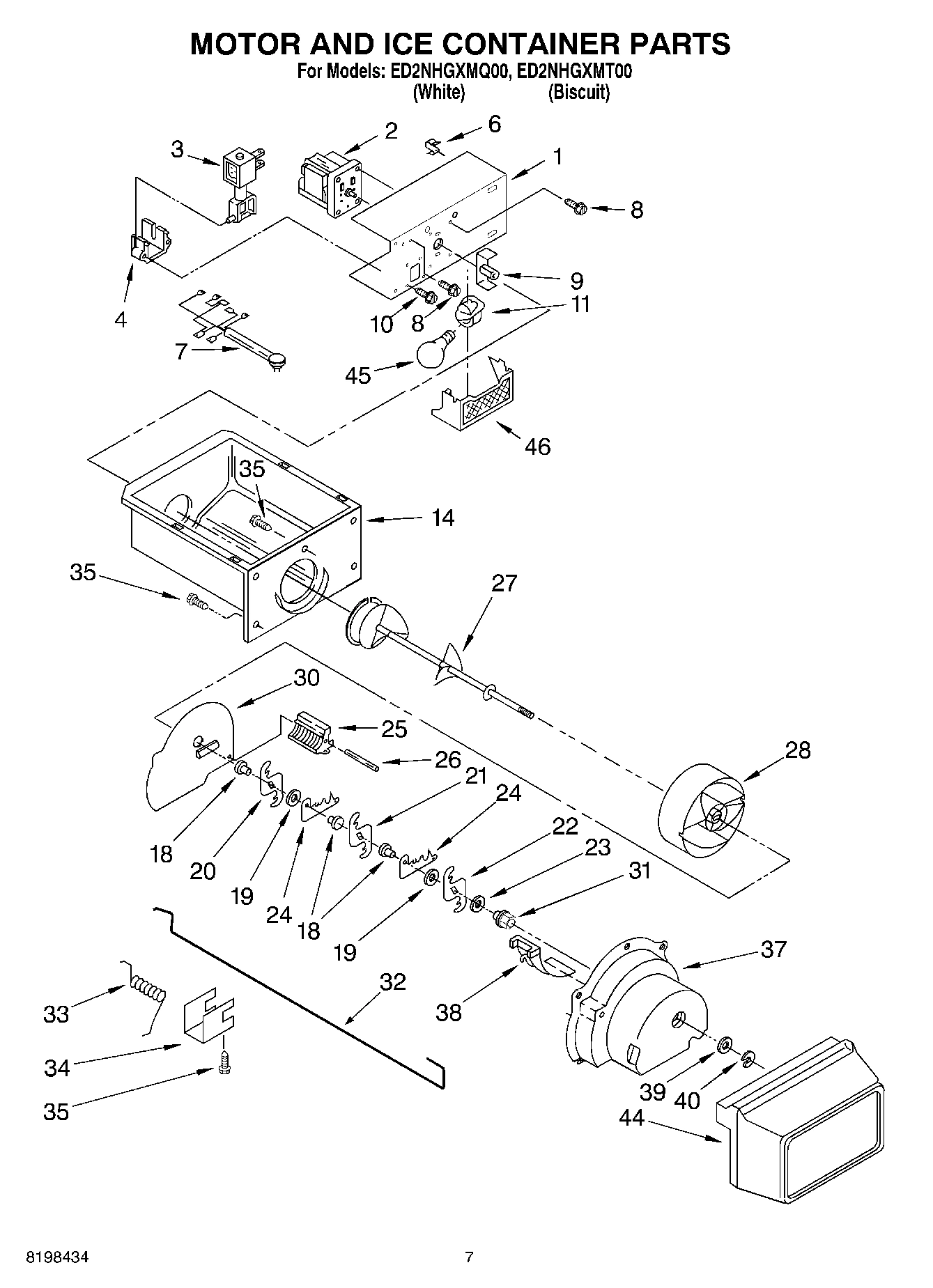 05 - MOTOR AND ICE CONTAINER PARTS
