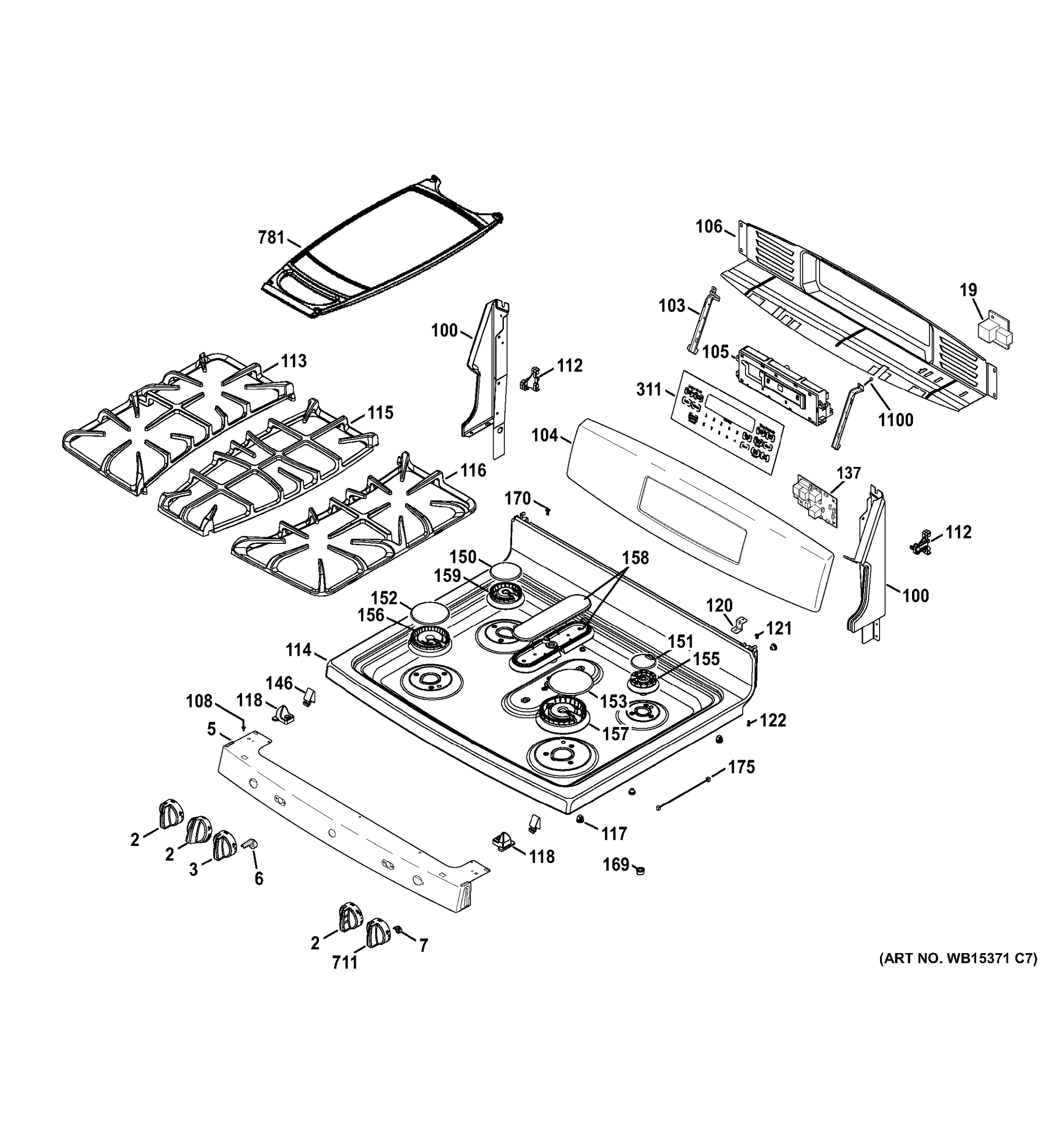 CONTROL PANEL & COOKTOP