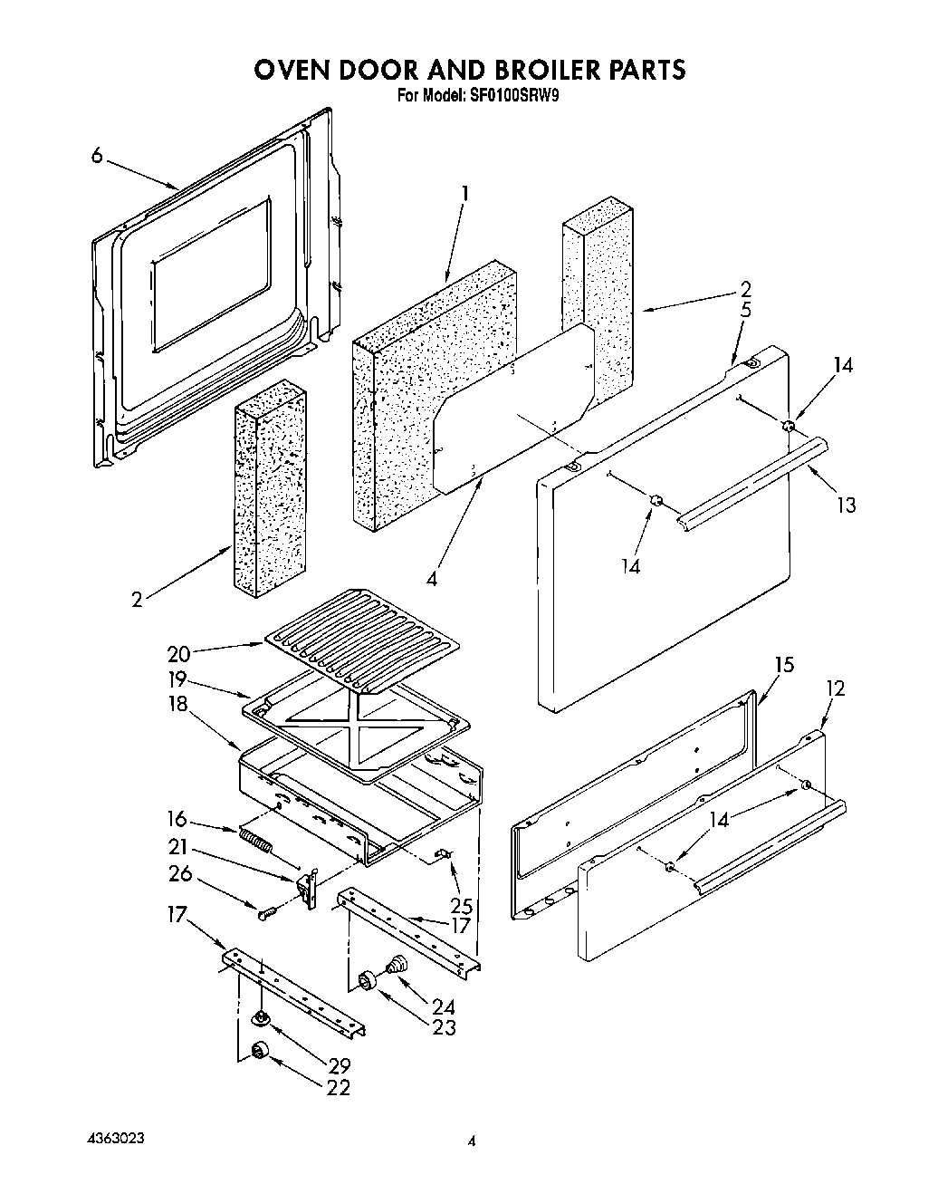 03 - OVEN DOOR AND BROILER