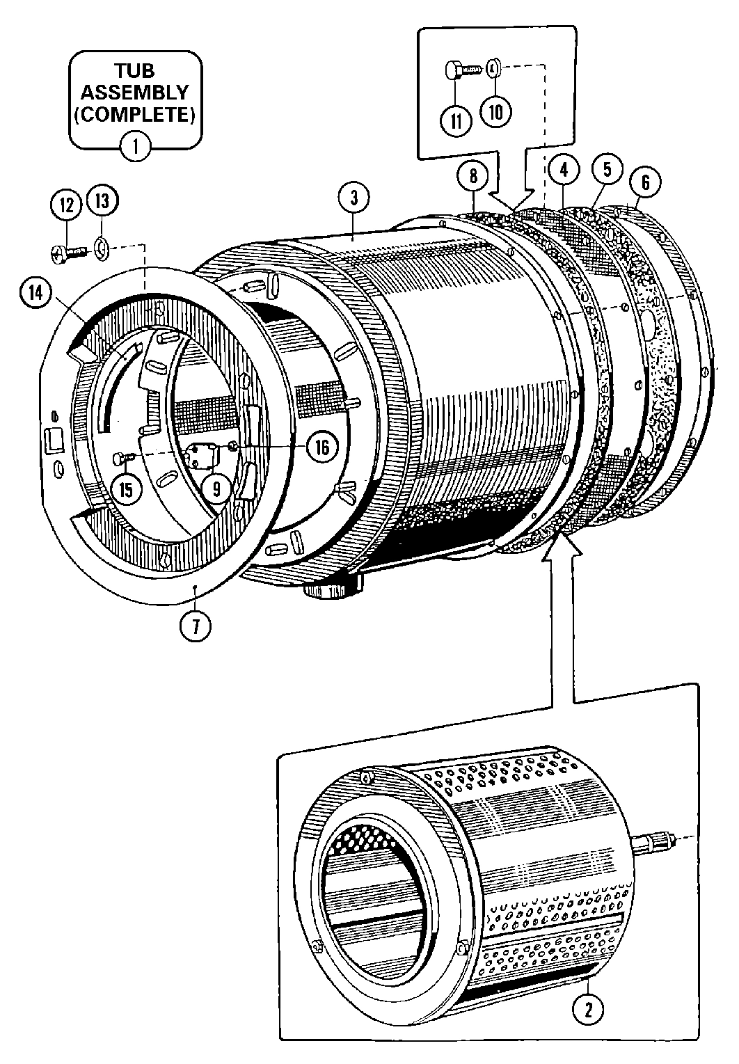 10 - BASKET & OUTER SHELL ASSEMBLY