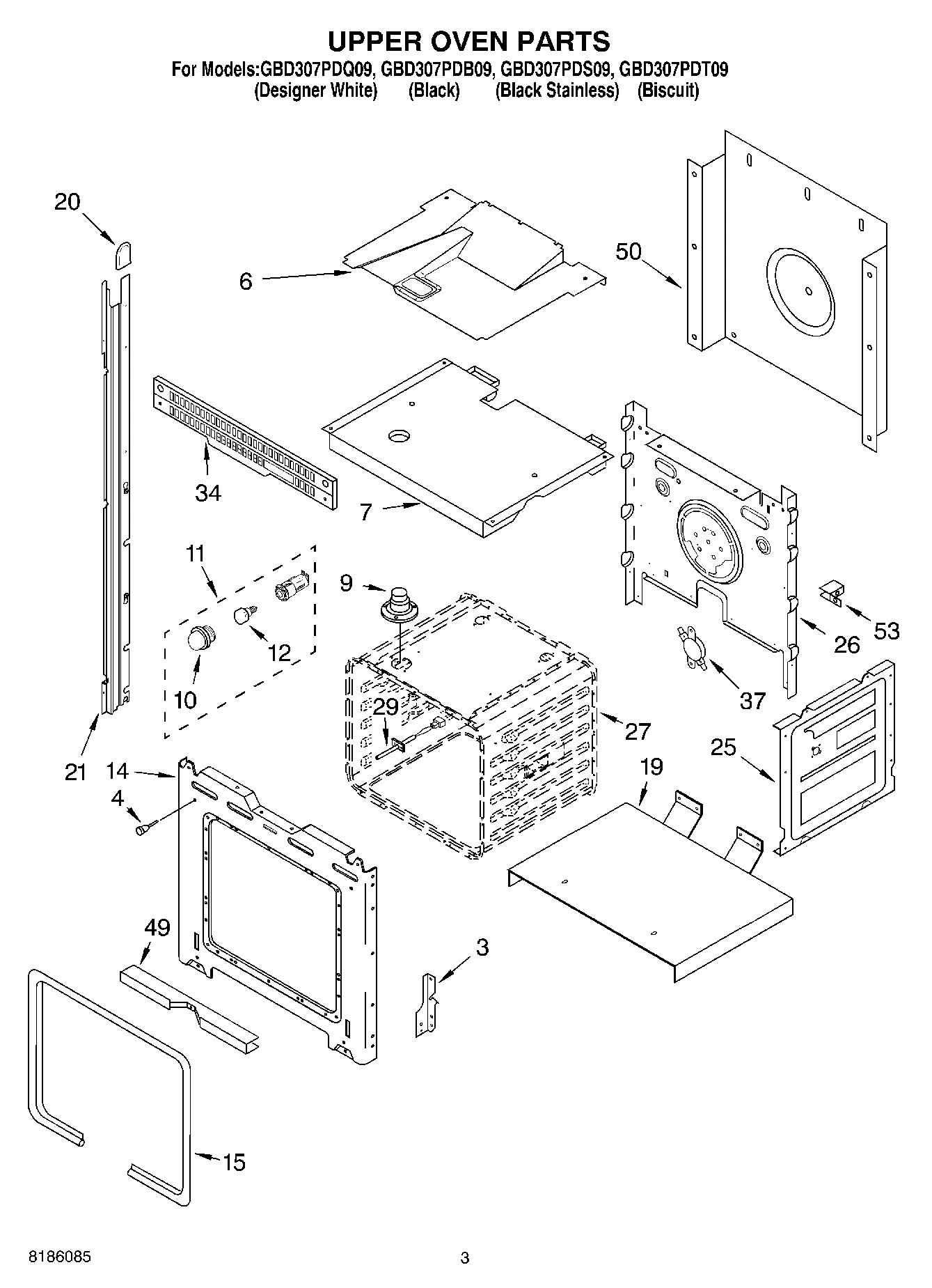 02 - UPPER OVEN PARTS