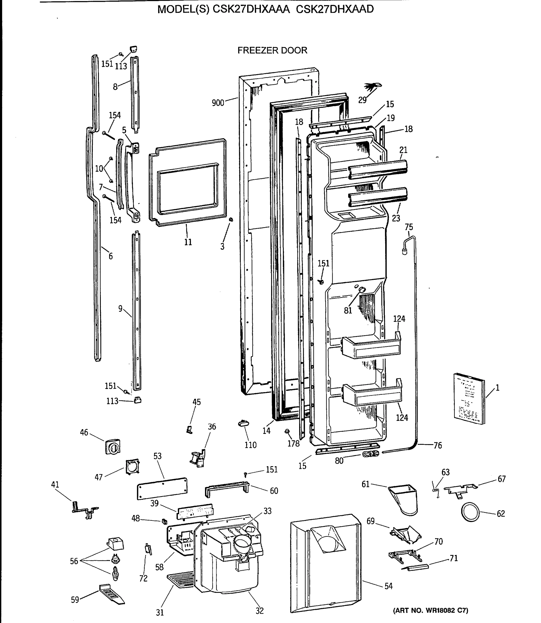 FREEZER DOOR