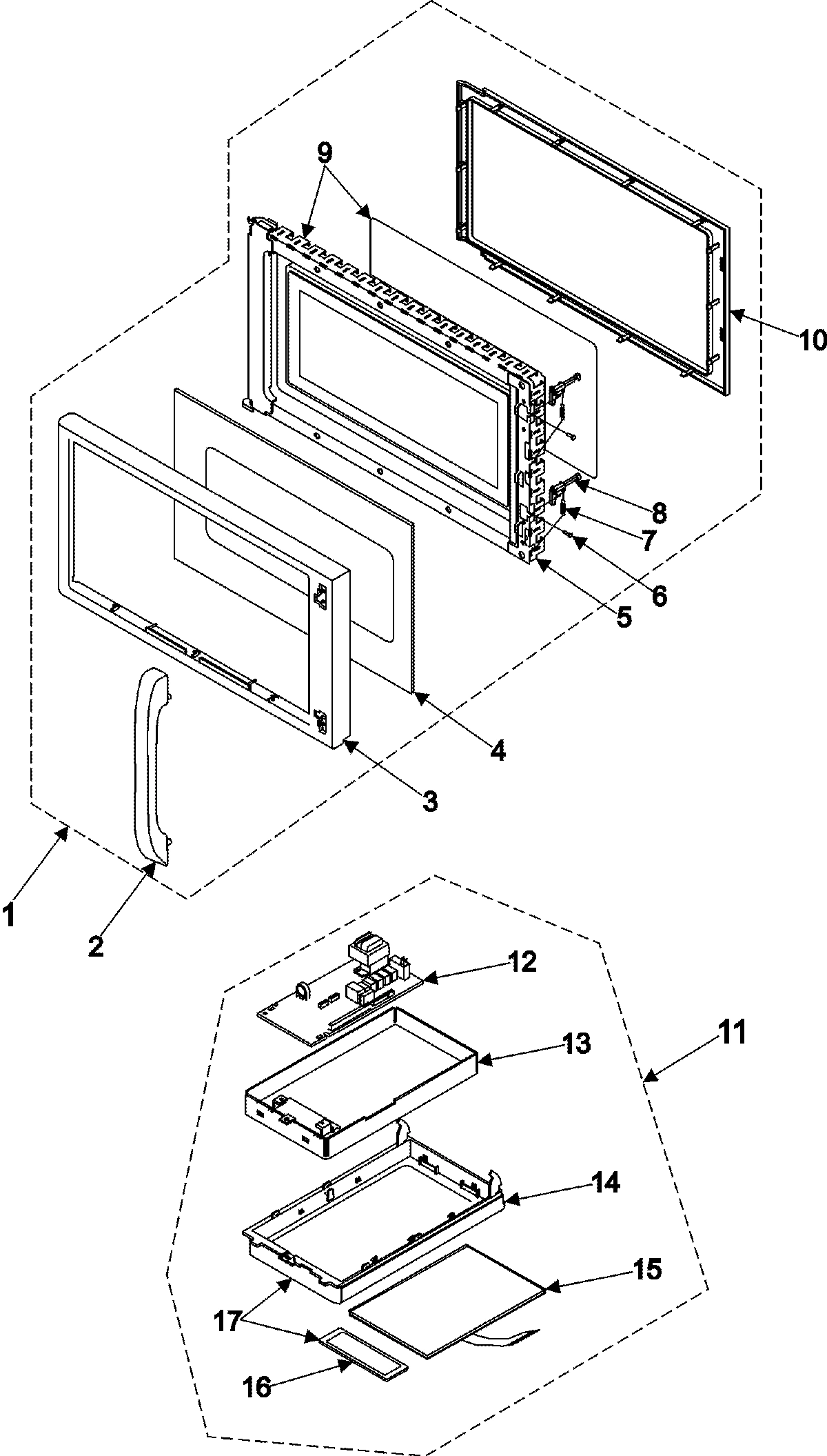 02 - CONTROL PANEL/DOOR ASSEMBLY