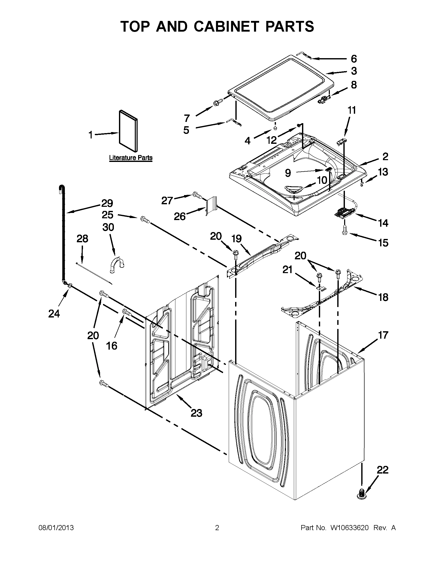 01 - TOP AND CABINET PARTS