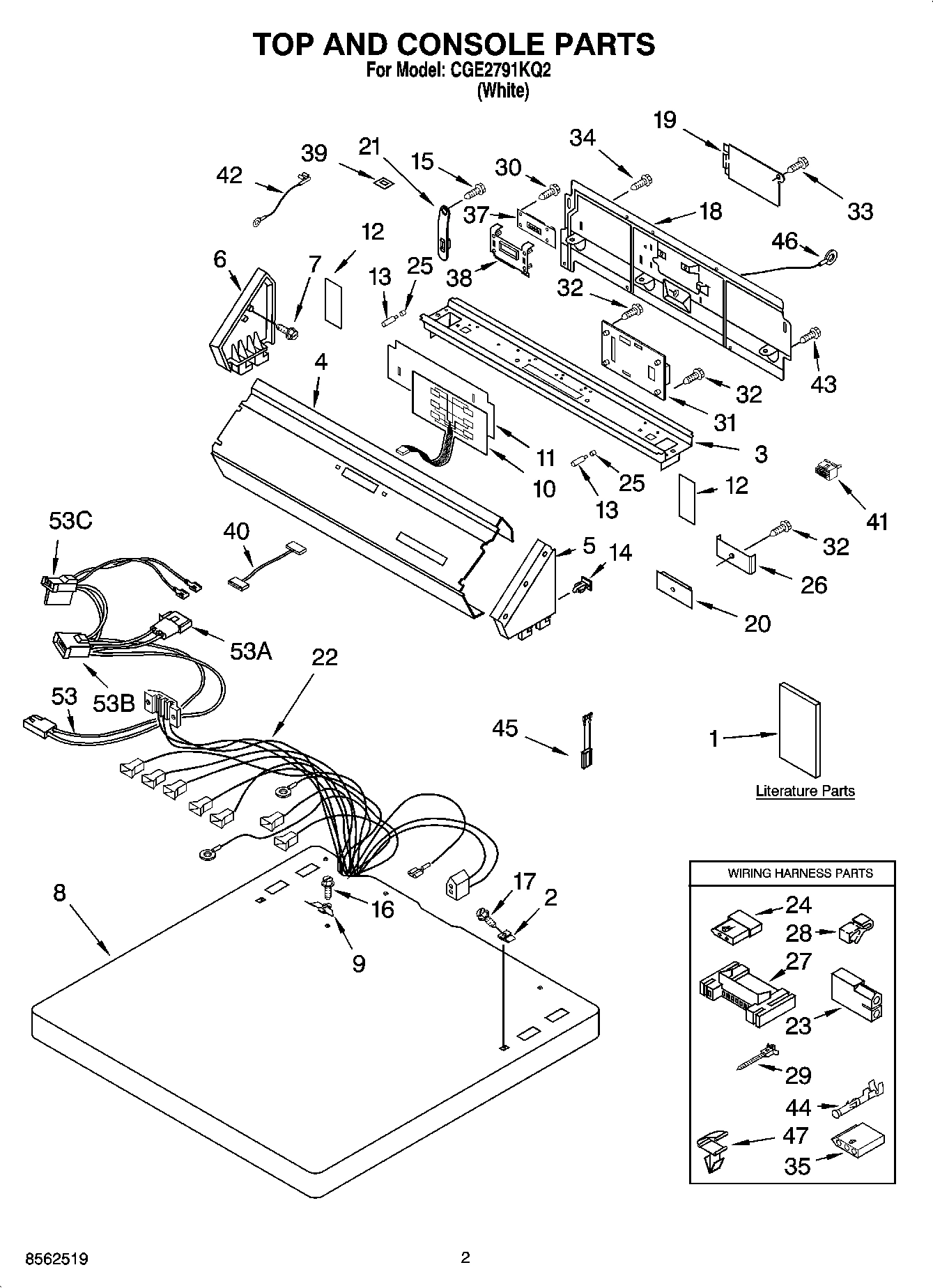 01 - TOP AND CONSOLE PARTS