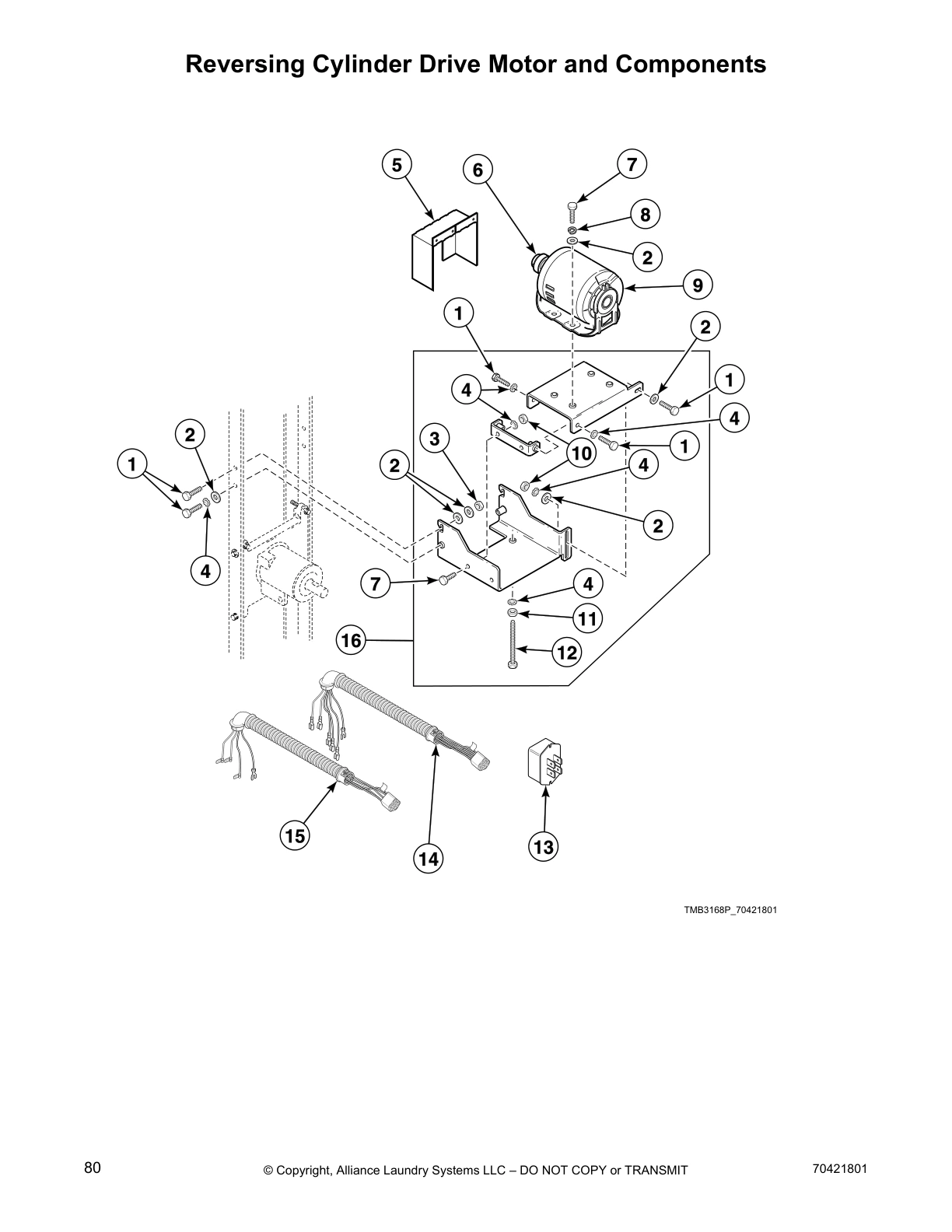 Reversing Cylinder Drive Motor and Components
