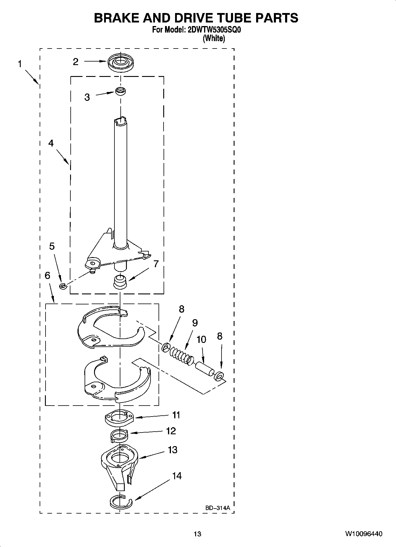 08 - BRAKE AND DRIVE TUBE PARTS, OPTIONAL PARTS (NOT INCLUDED)