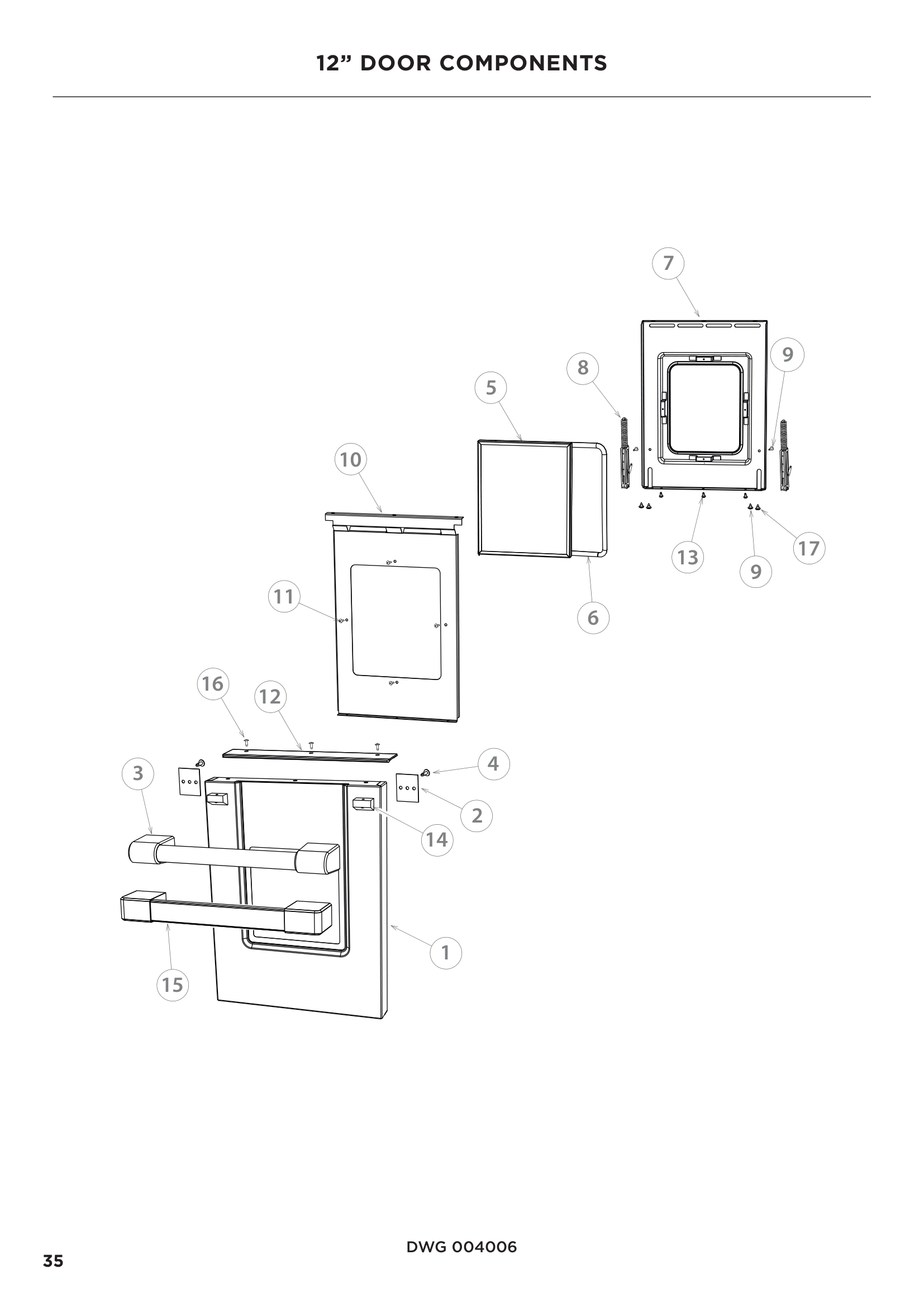 12” DOOR COMPONENTS