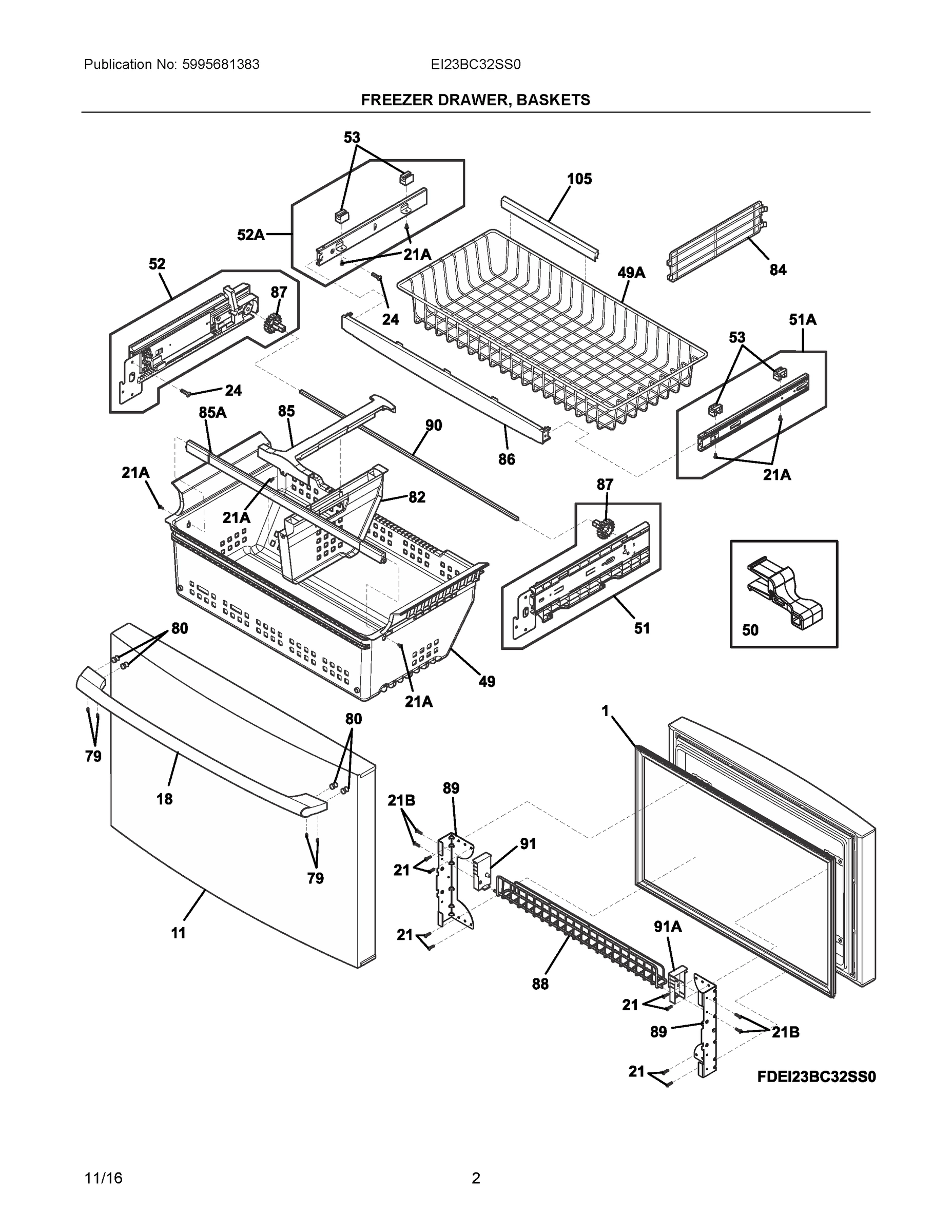 02 - FREEZER DRAWER, BASKETS