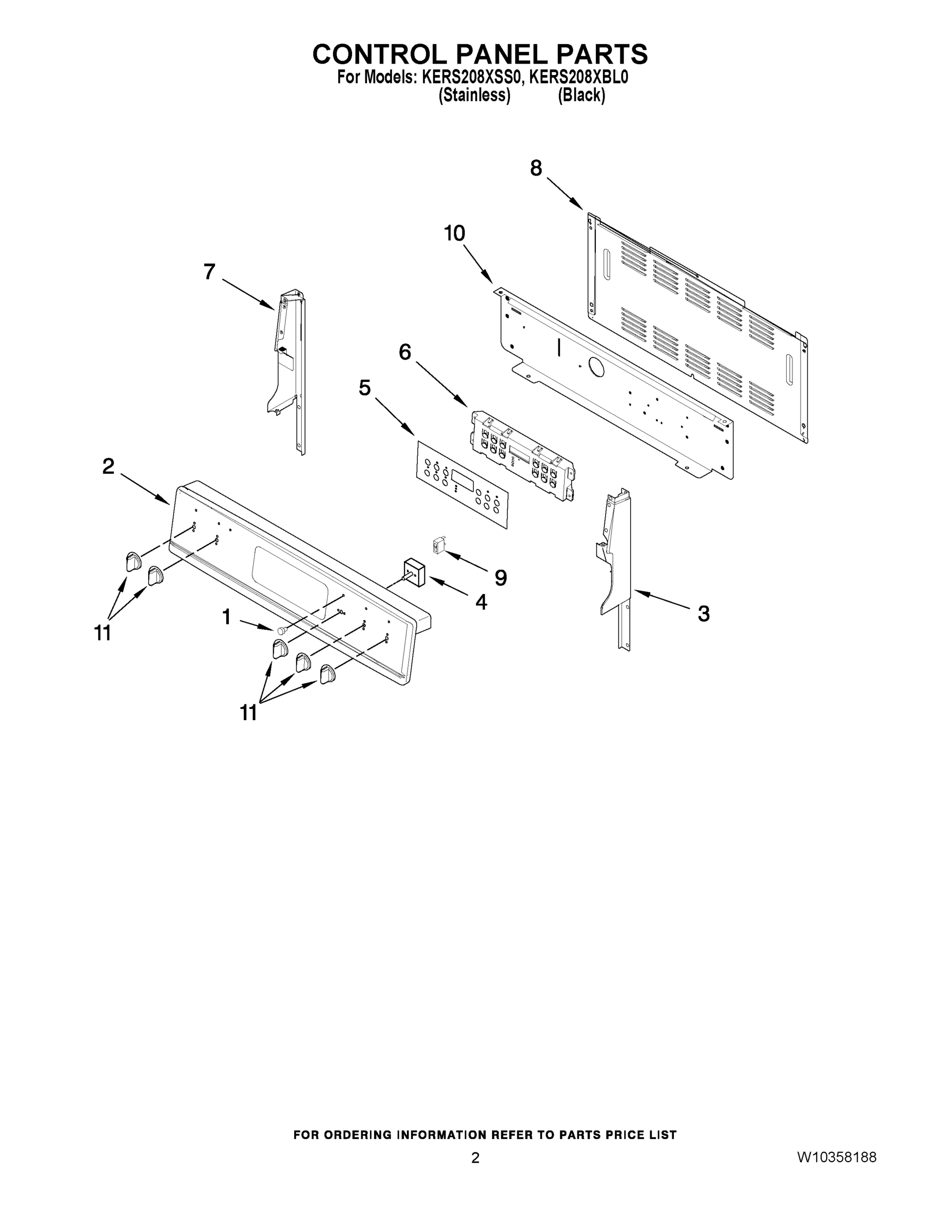 02 - CONTROL PANEL PARTS