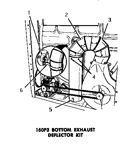 03 - 160P3 BOTTOM EXHAUST DEFLECTOR KIT