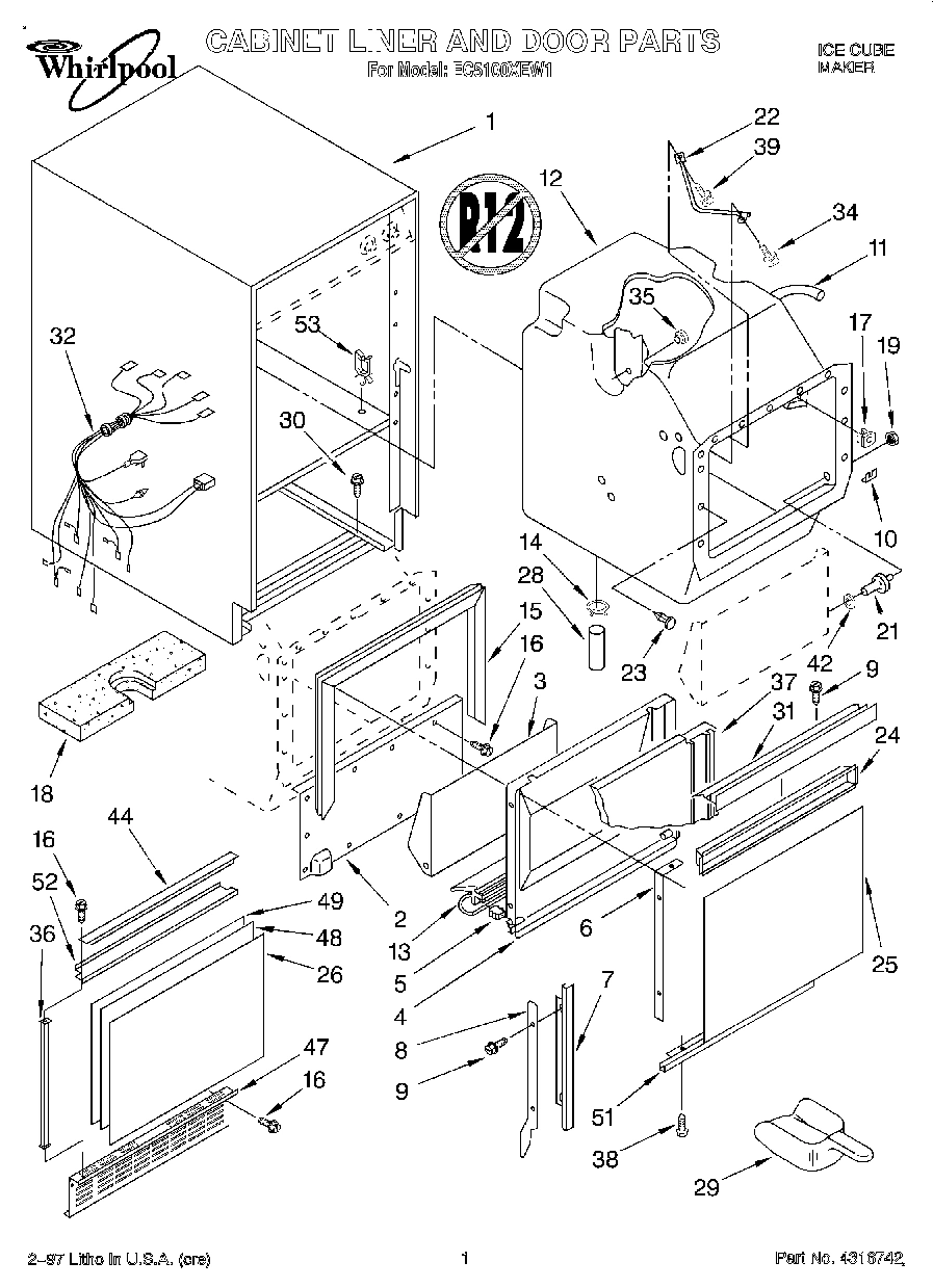 01 - CABINET LINER AND DOOR