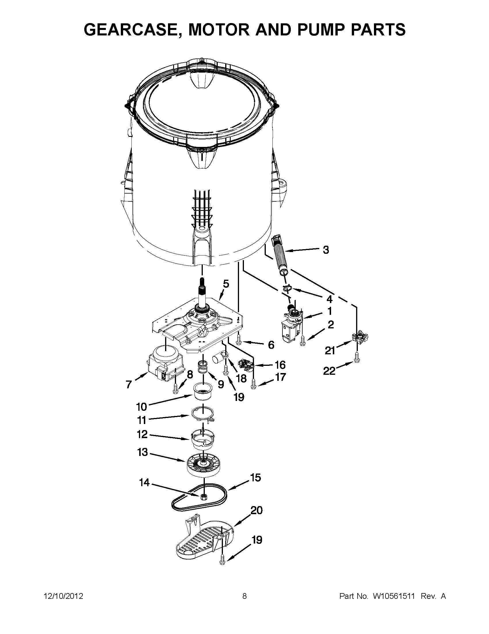 04 - GEARCASE, MOTOR AND PUMP PARTS