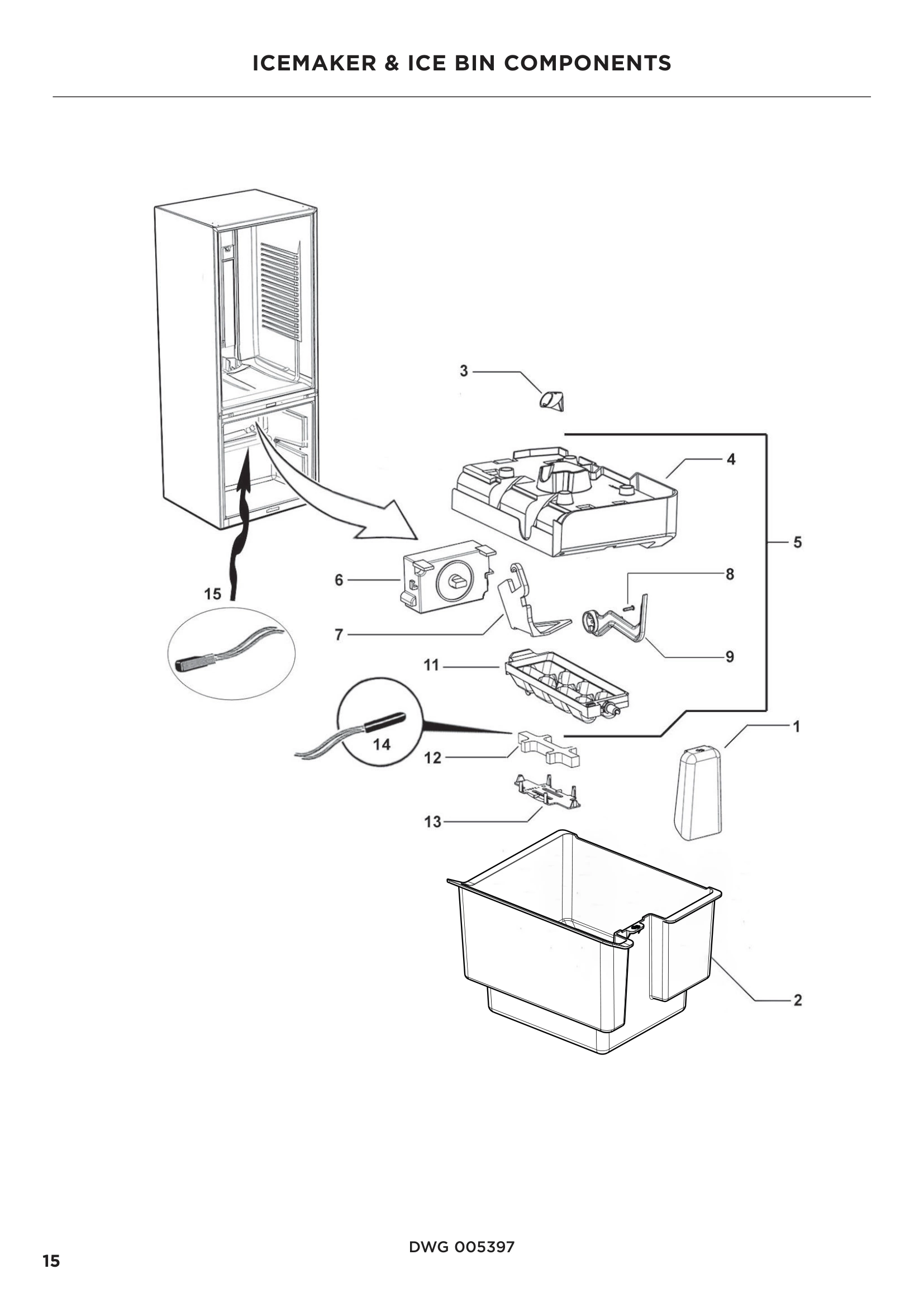 ICEMAKER & ICE BIN COMPONENTS