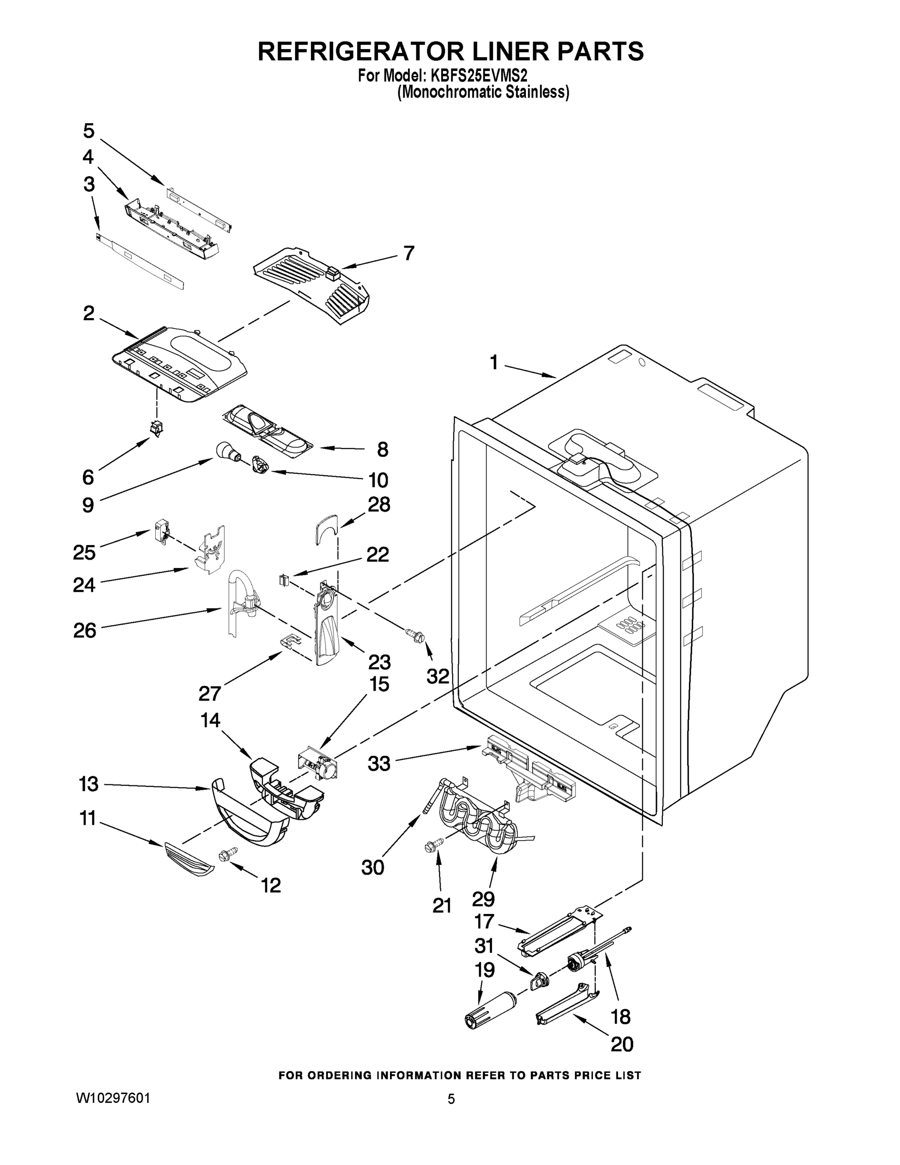 03 - REFRIGERATOR LINER PARTS