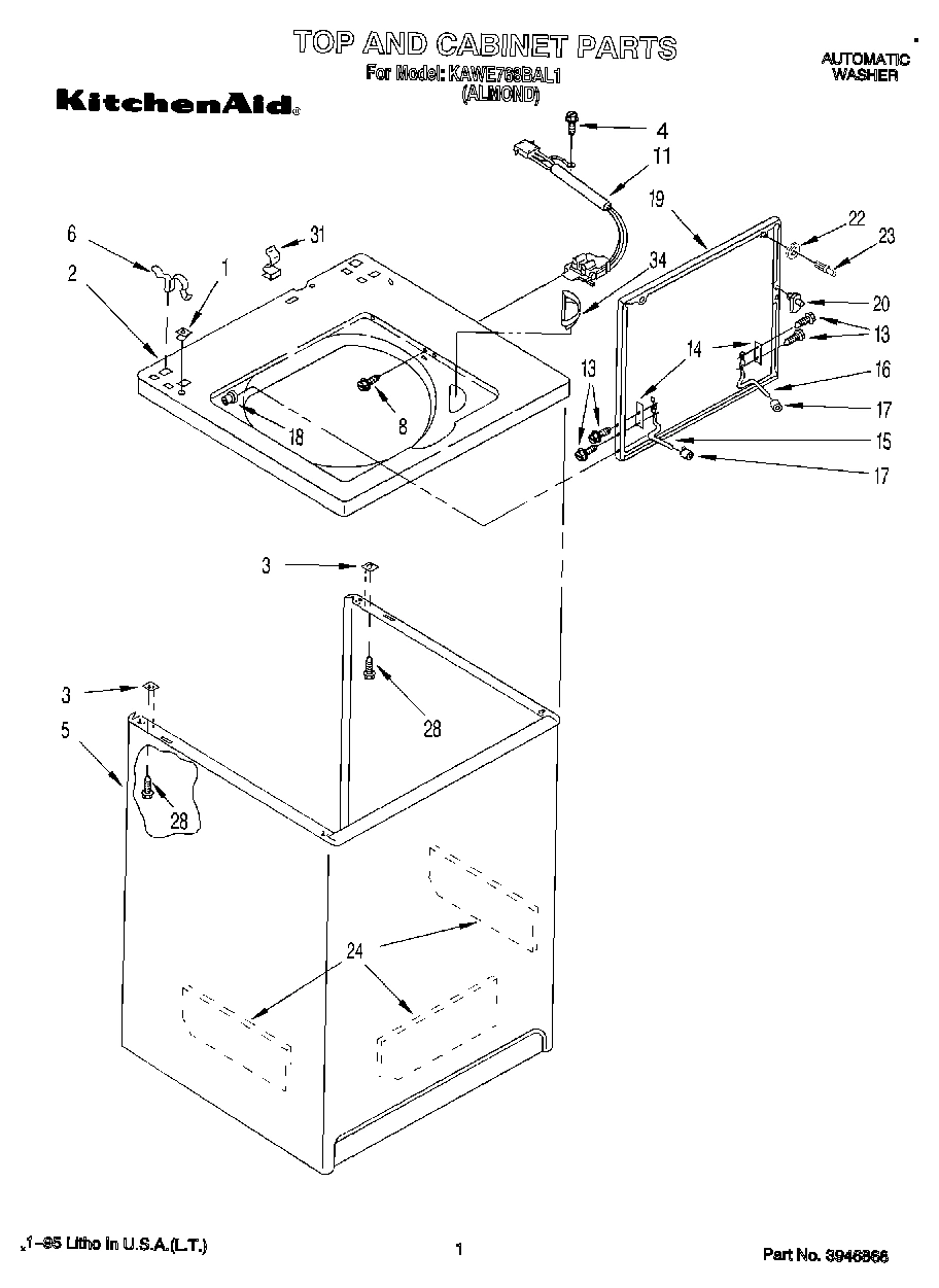 01 - TOP AND CABINET, LIT/OPTIONAL