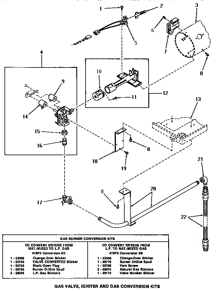 10 - GAS VALVE, IGNITER & GAS CONVERSION KITS