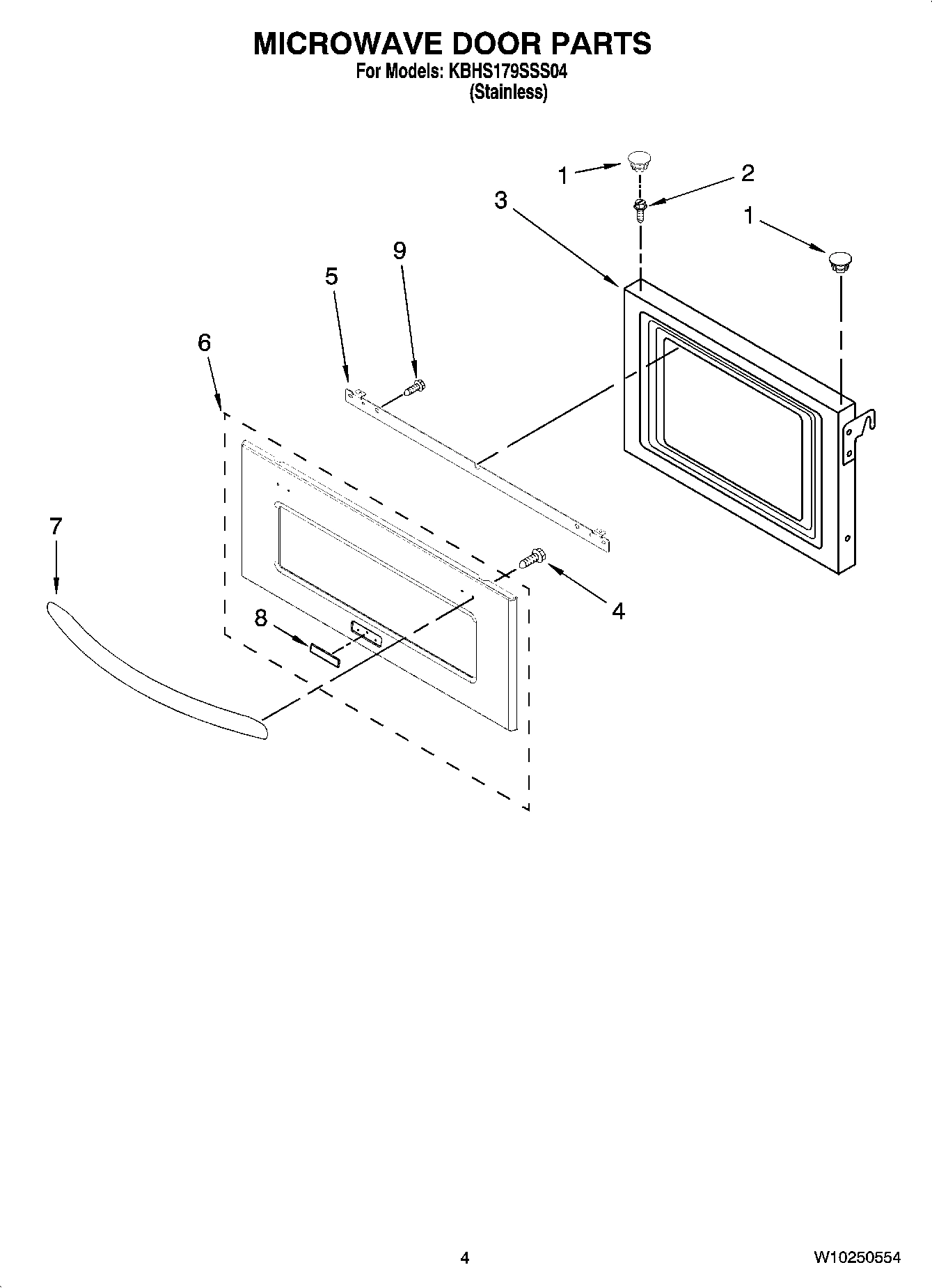 03 - MICROWAVE DOOR PARTS