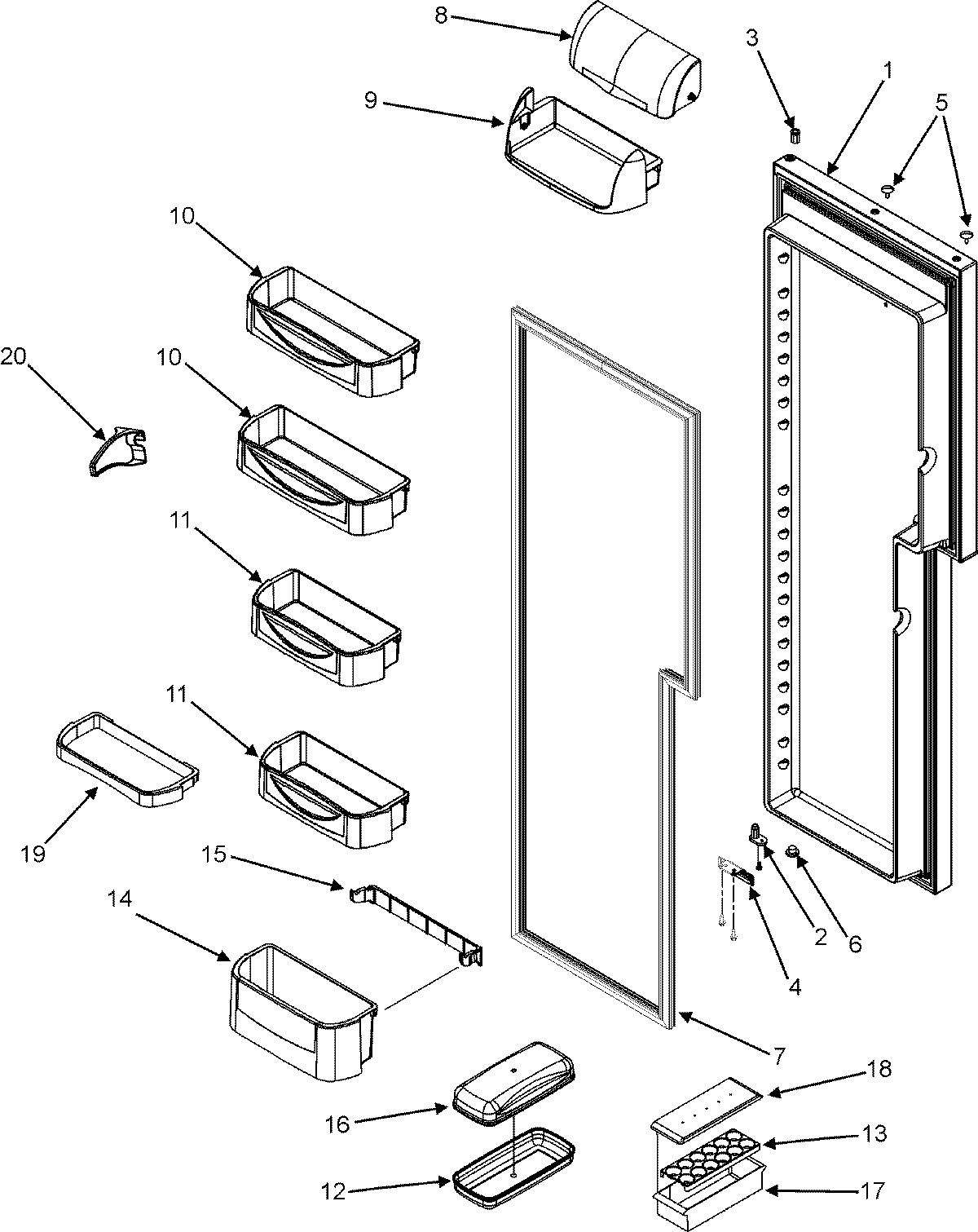 16 - REFRIGERATOR DOOR