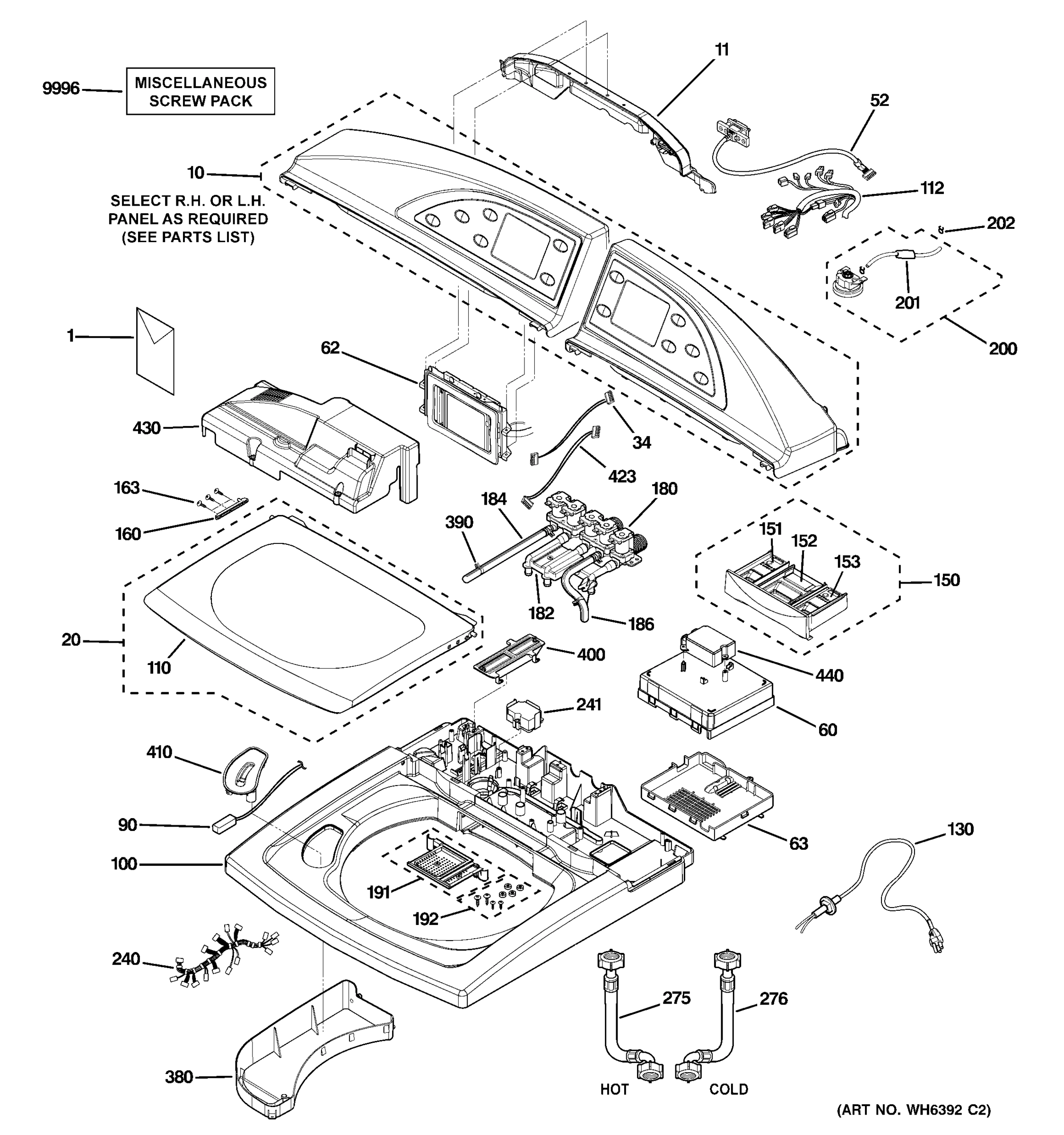 CONTROLS, BACKSPLASH & TOP PANEL