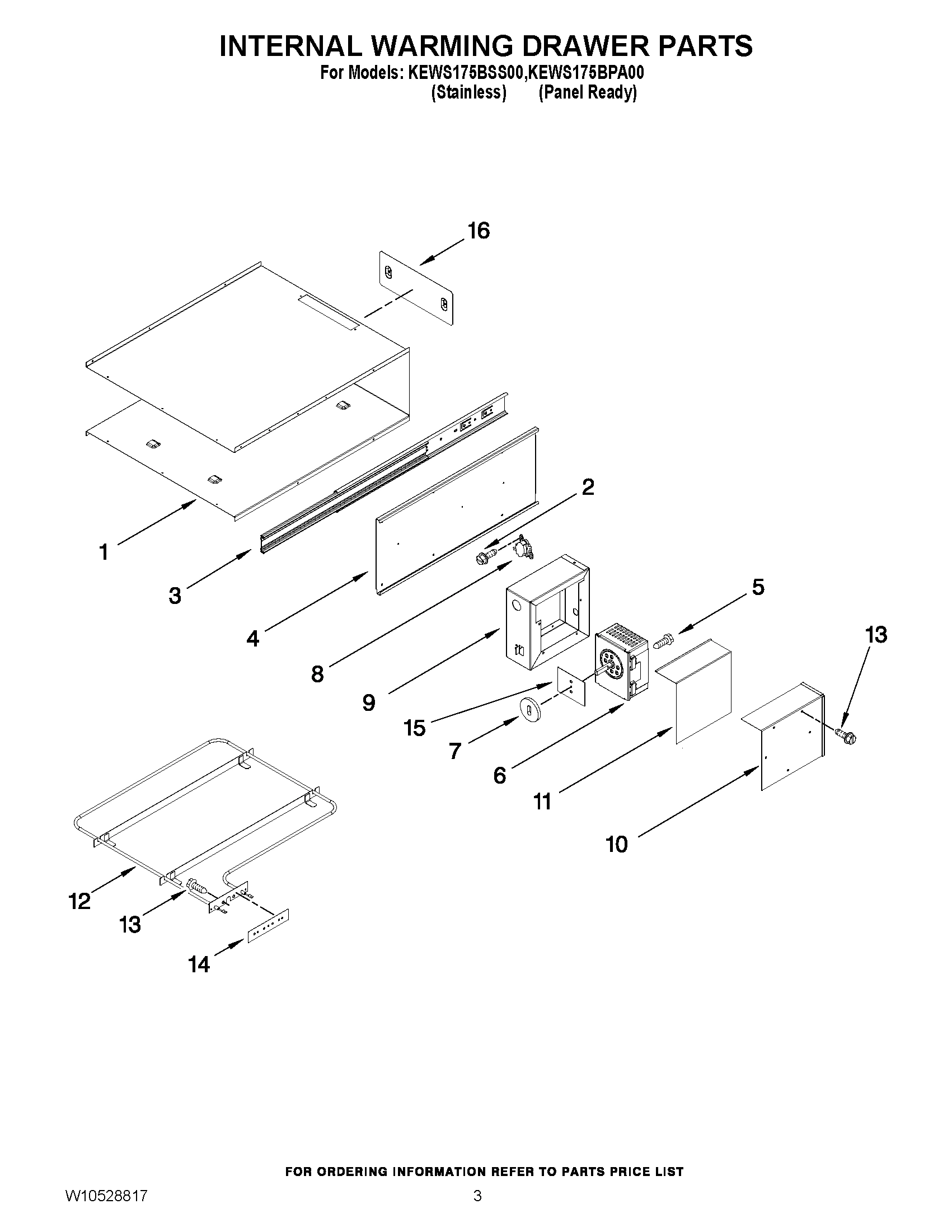 02 - INTERNAL WARMING DRAWER PARTS