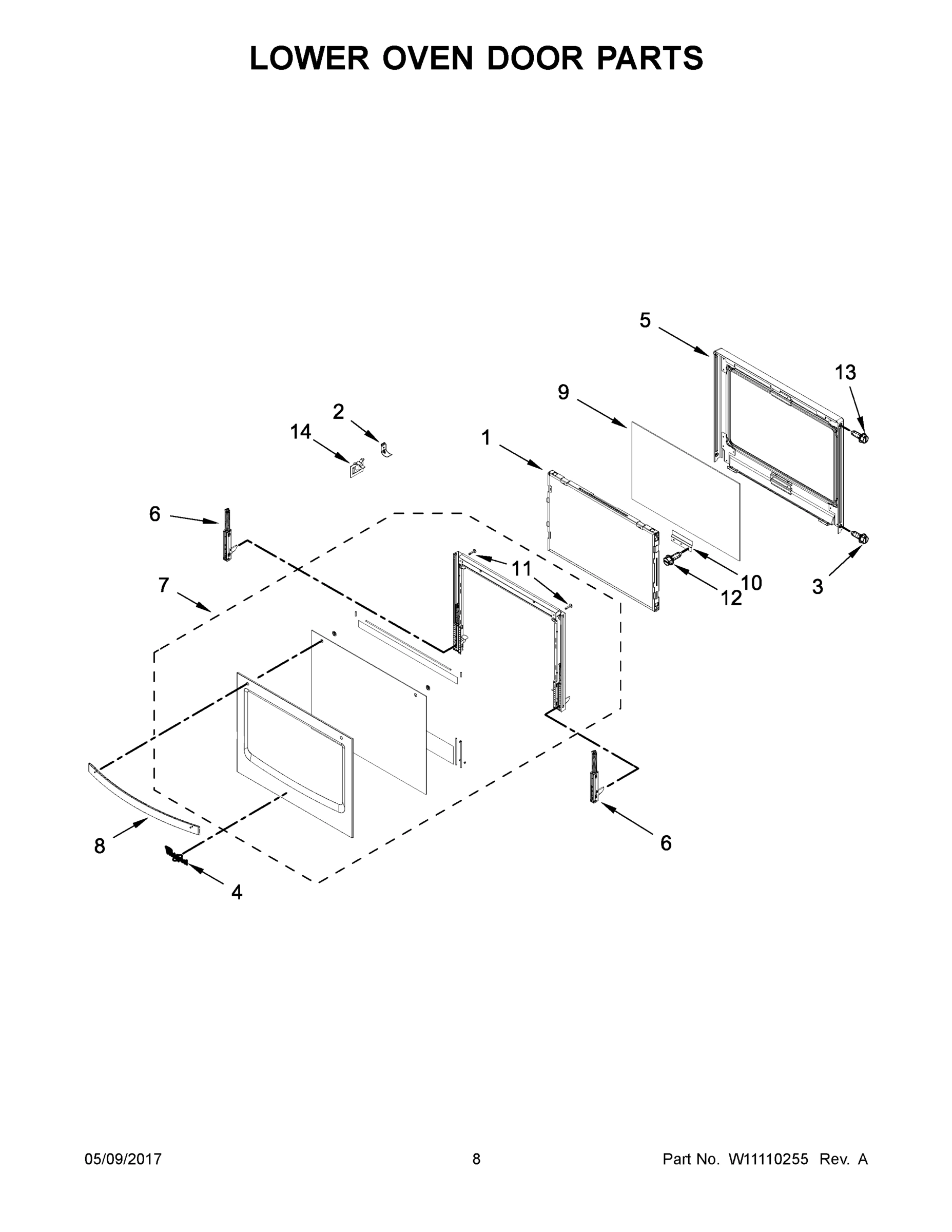 05 - LOWER OVEN DOOR PARTS