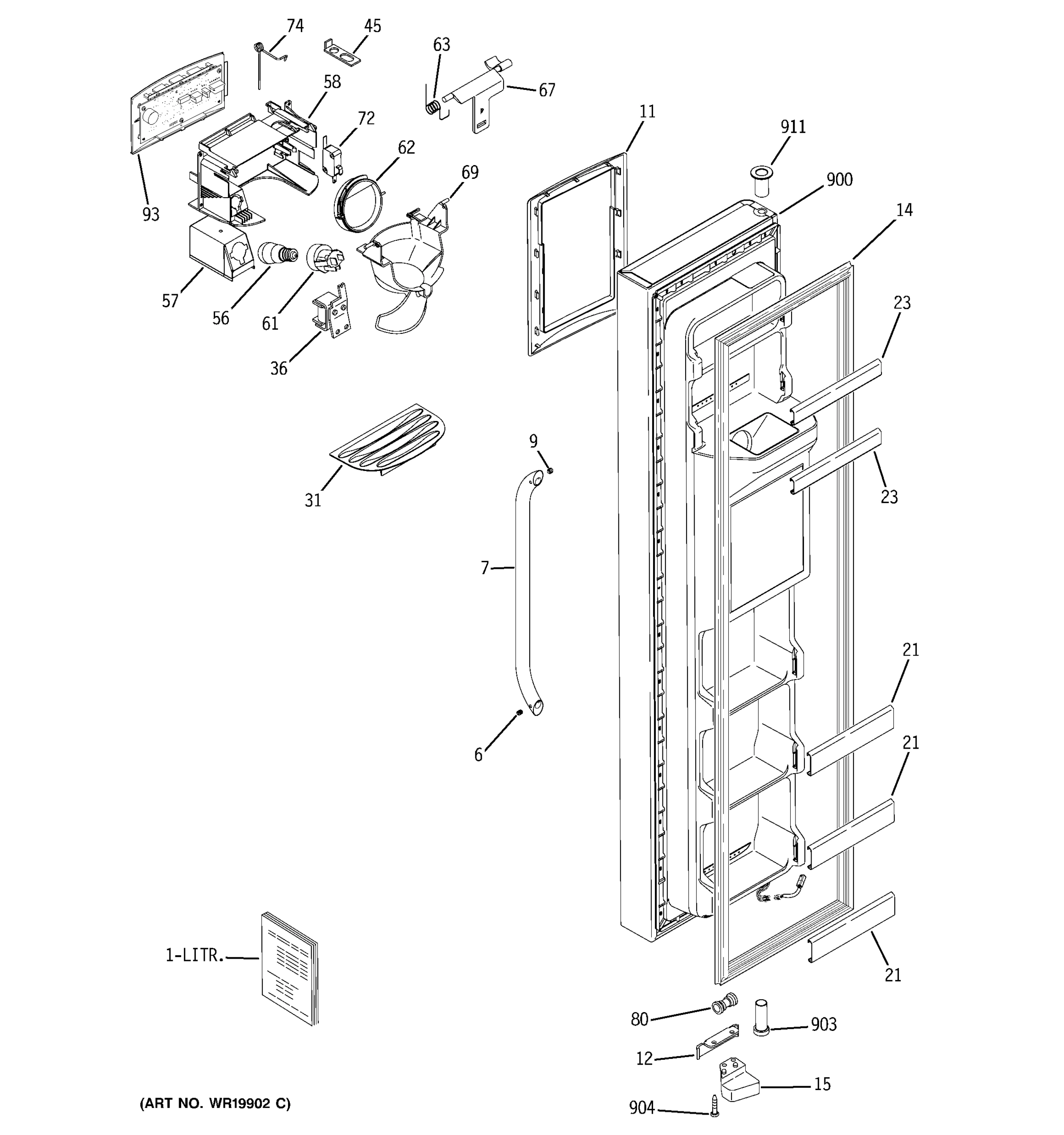 FREEZER DOOR
