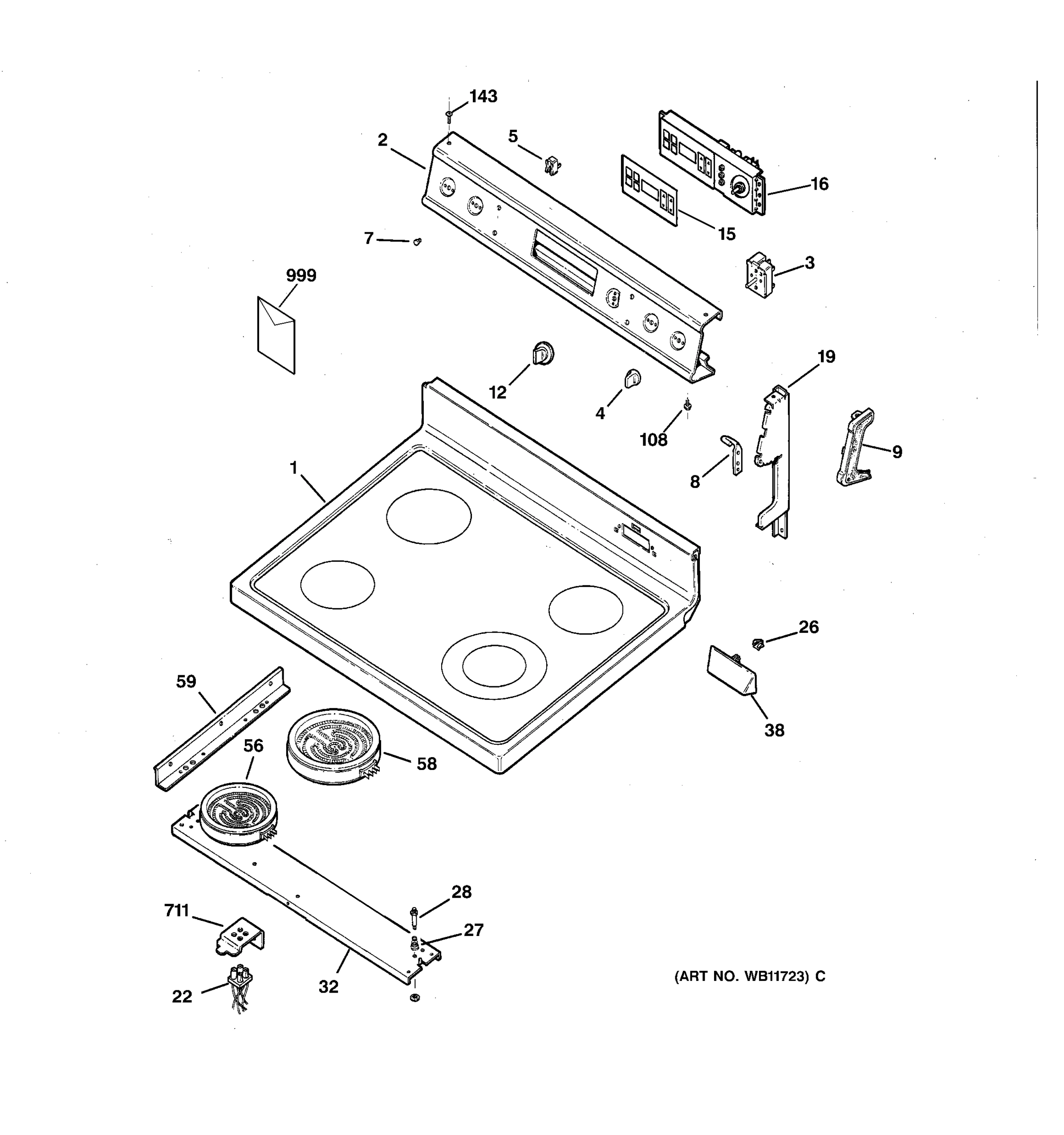 CONTROL PANEL & COOKTOP