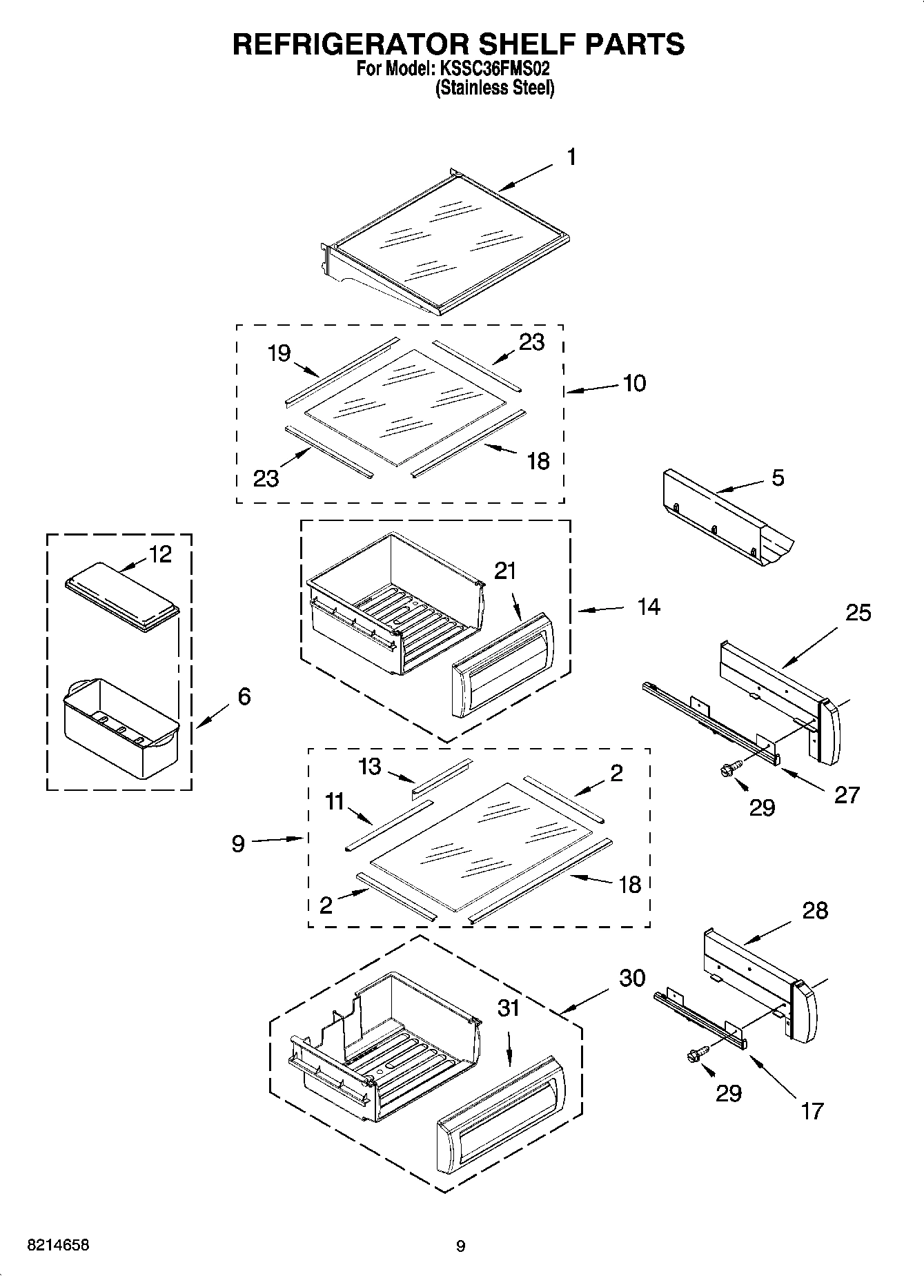 07 - REFRIGERATOR SHELF PARTS