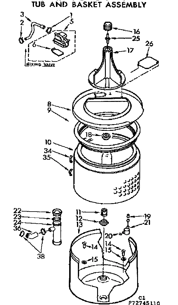 TUB AND BASKET ASSEMBLY