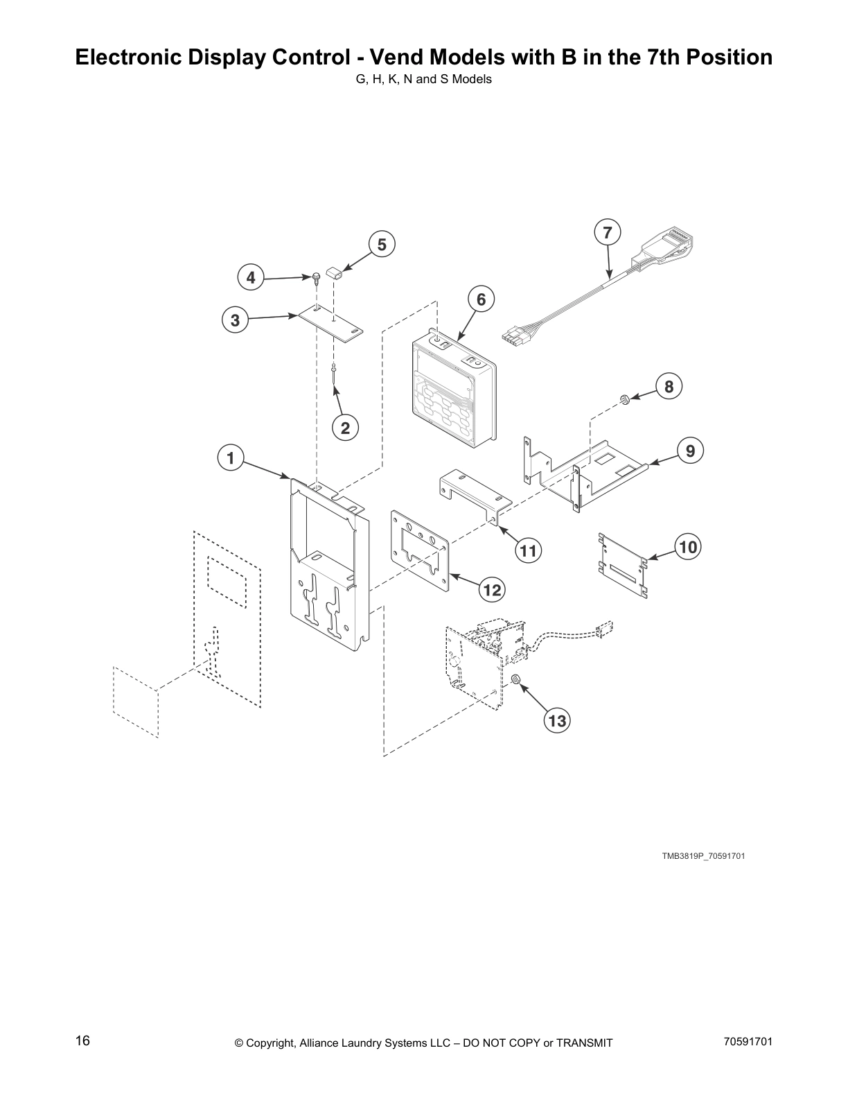 Electronic Display Control - Vend Models with B in the 7th Position