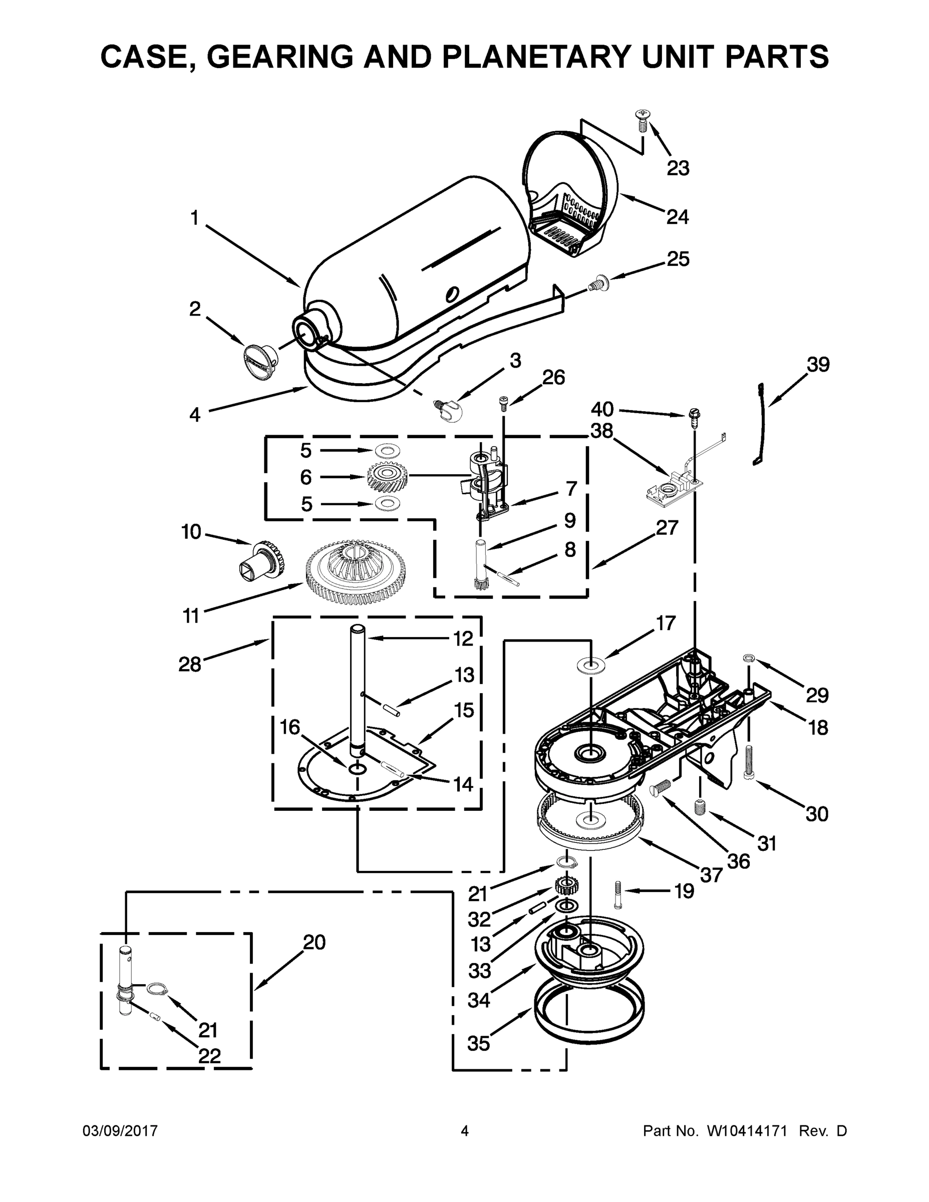 03 - CASE, GEARING AND PLANETARY UNIT PARTS