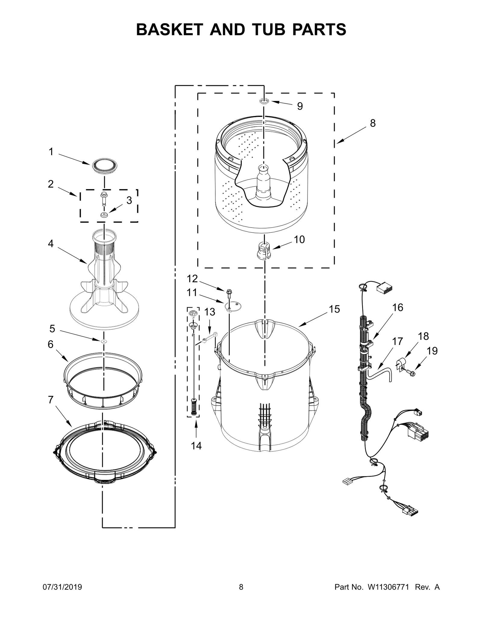 BASKET AND TUB PARTS