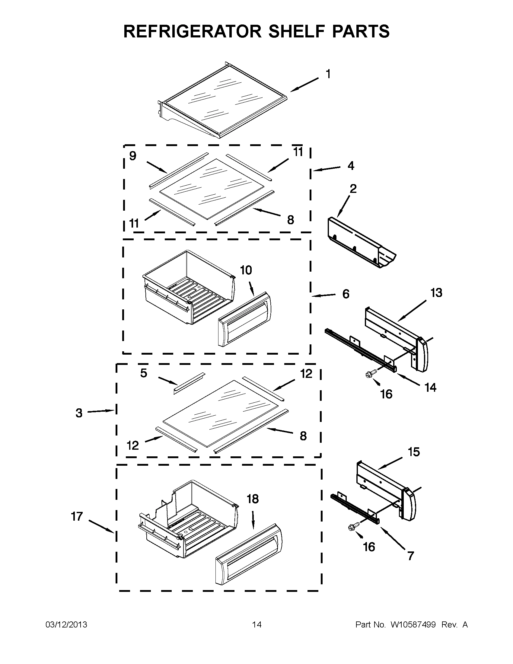 07 - REFRIGERATOR SHELF PARTS