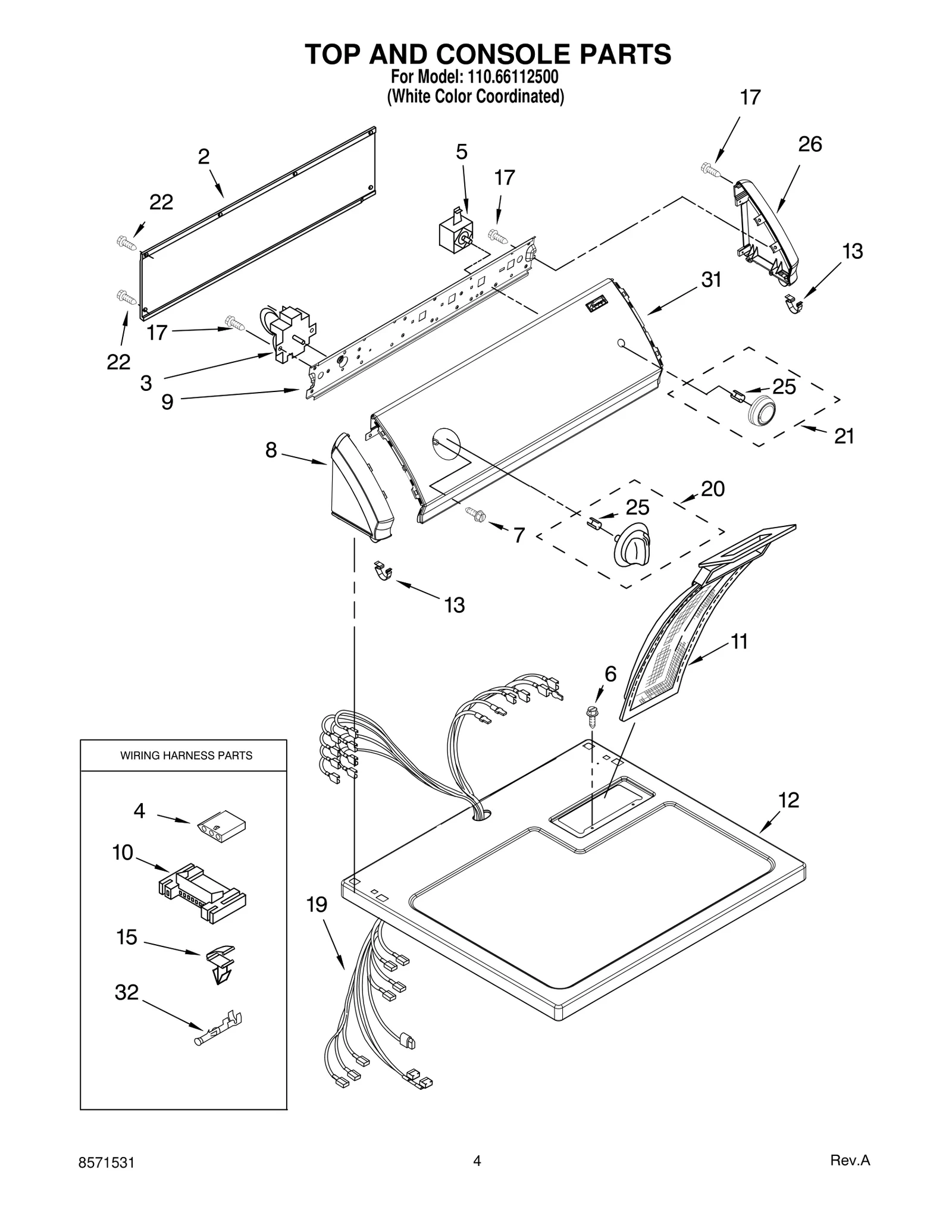 TOP AND CONSOLE PARTS