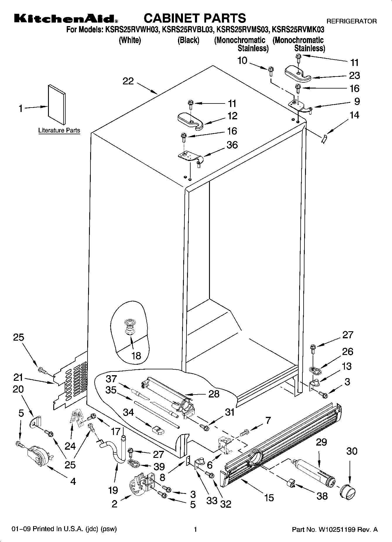 01 - CABINET PARTS